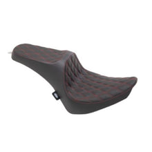Drag Specialties Predator III Seat - Double Diamond - Red Thread 0802-1361_724887