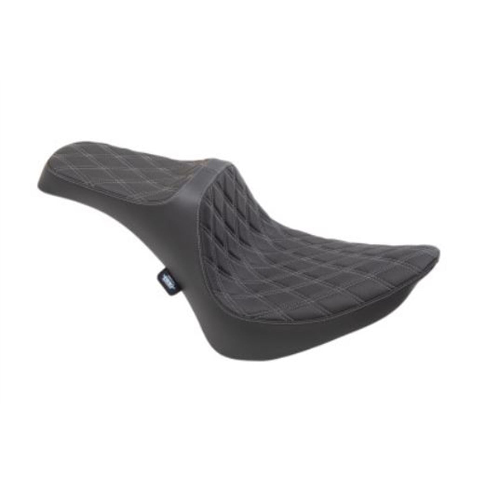 Drag Specialties Predator III Seat - Double Diamond - Silver Thread - Vinyl 0802-1367_724890