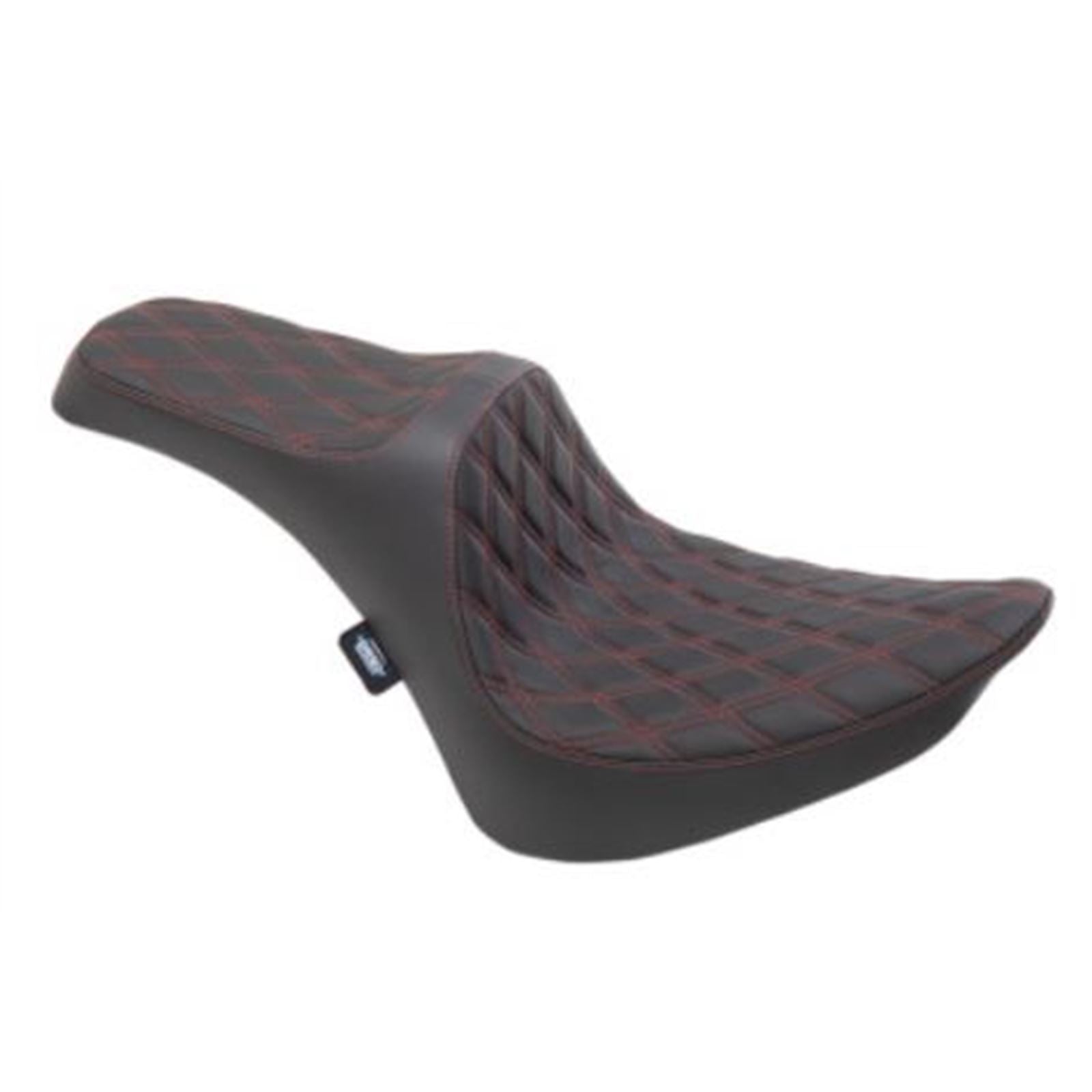 Drag Specialties Predator III Seat - Double Diamond - Red Thread - Vinyl 0802-1368_724891