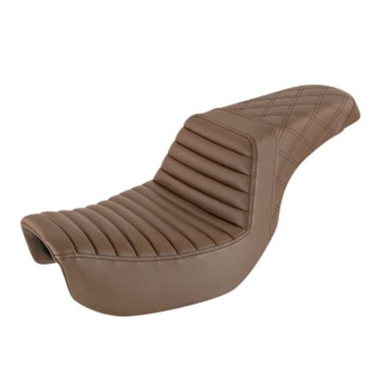 Saddlemen Step Up Seat - Tuck and Roll/Lattice Stitched - Brown 806-04-176BR_794531