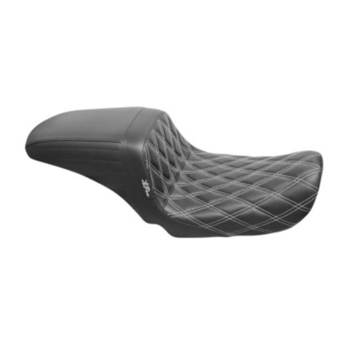 Le Pera Kickflip Seat - Double Diamond - White Stitched - FXD '06-'17 LK-591DDW_683234