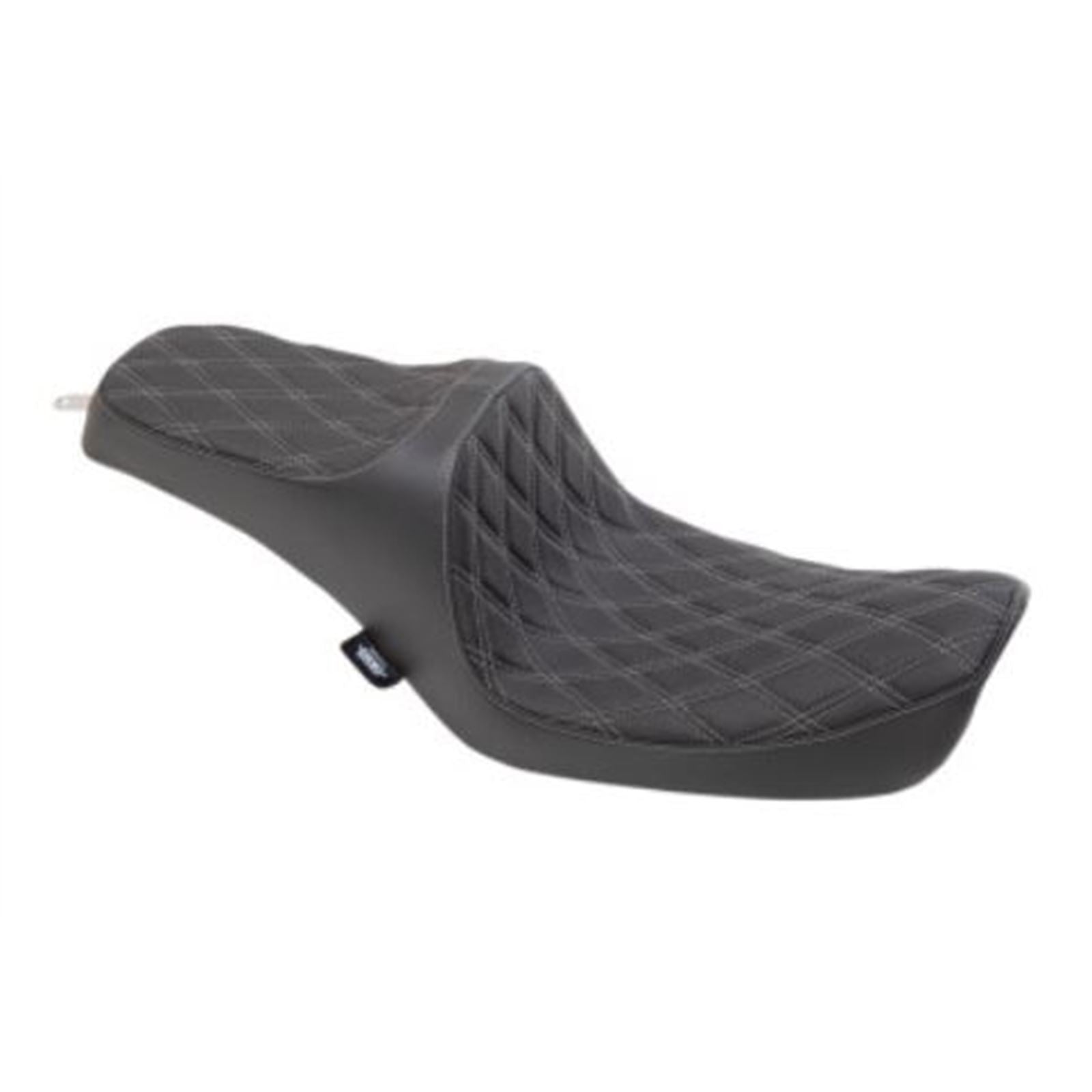 Drag Specialties Predator III Seat - Double Diamond - Silver Thread 0803-0653_724895