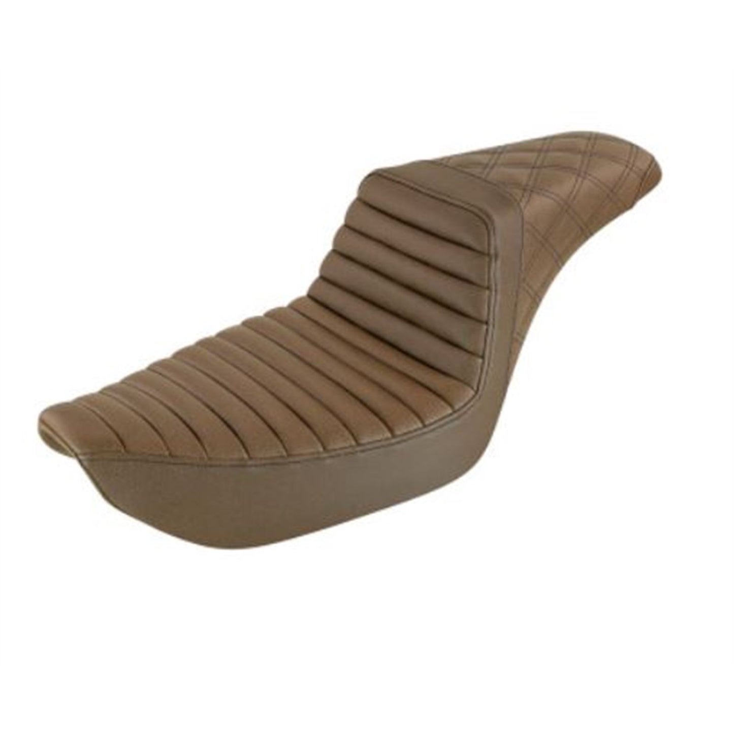 Saddlemen Step Up Seat - Tuck and Roll/Lattice Stitched - Brown - Dyna 896-04-176BR_639901