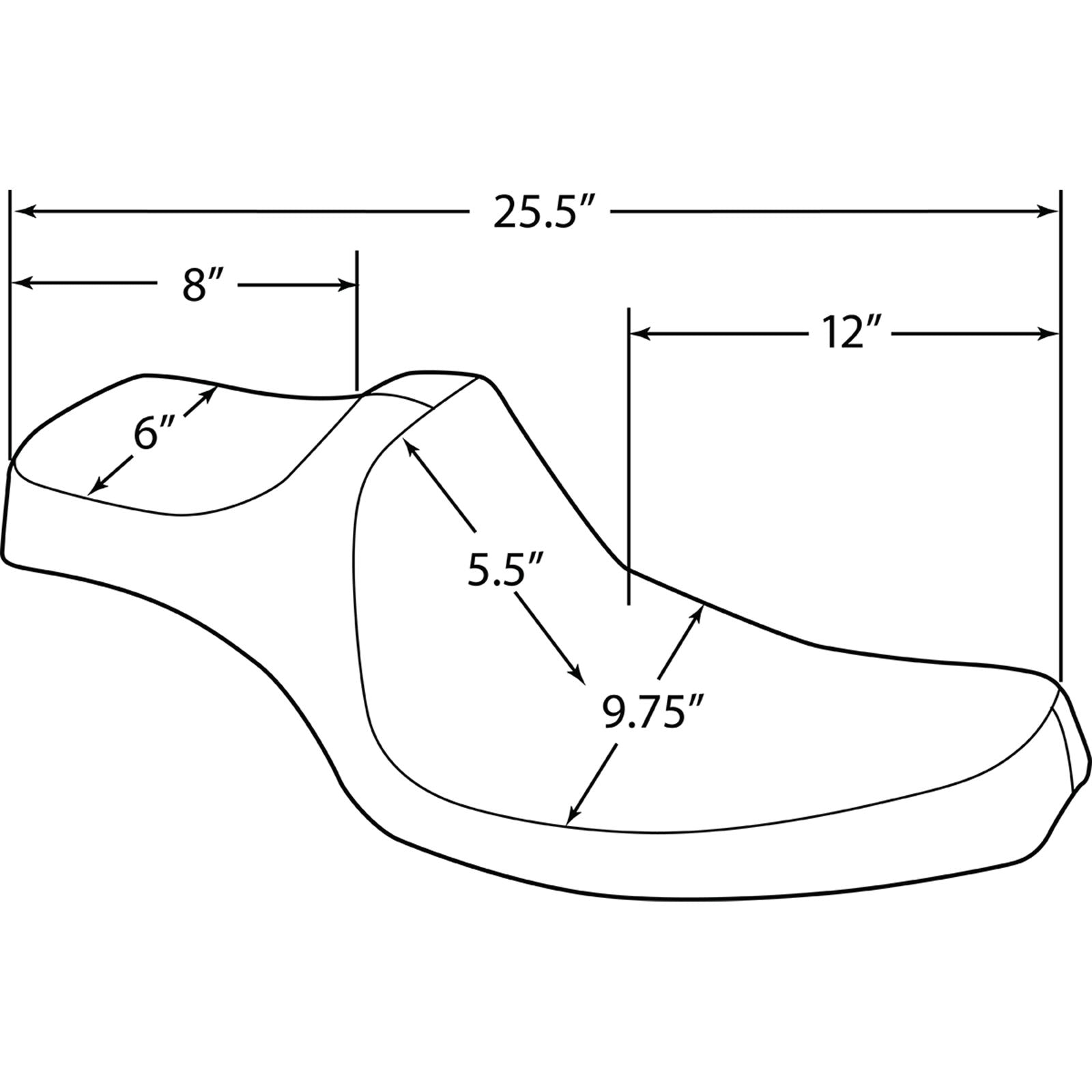 Drag Specialties Predator III Seat - Diamond - VInyl - XL 0804-0758_1043175