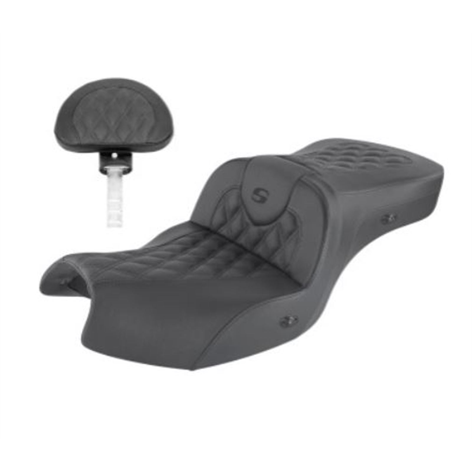 Saddlemen Roadsofa™ Seat - Lattice Stitched - Heated - Backrest I20-06-182BRHCT_795412
