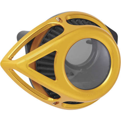 Arlen Ness Air Cleaner Clear Tear '08-16FLT Gold 18-902_991679