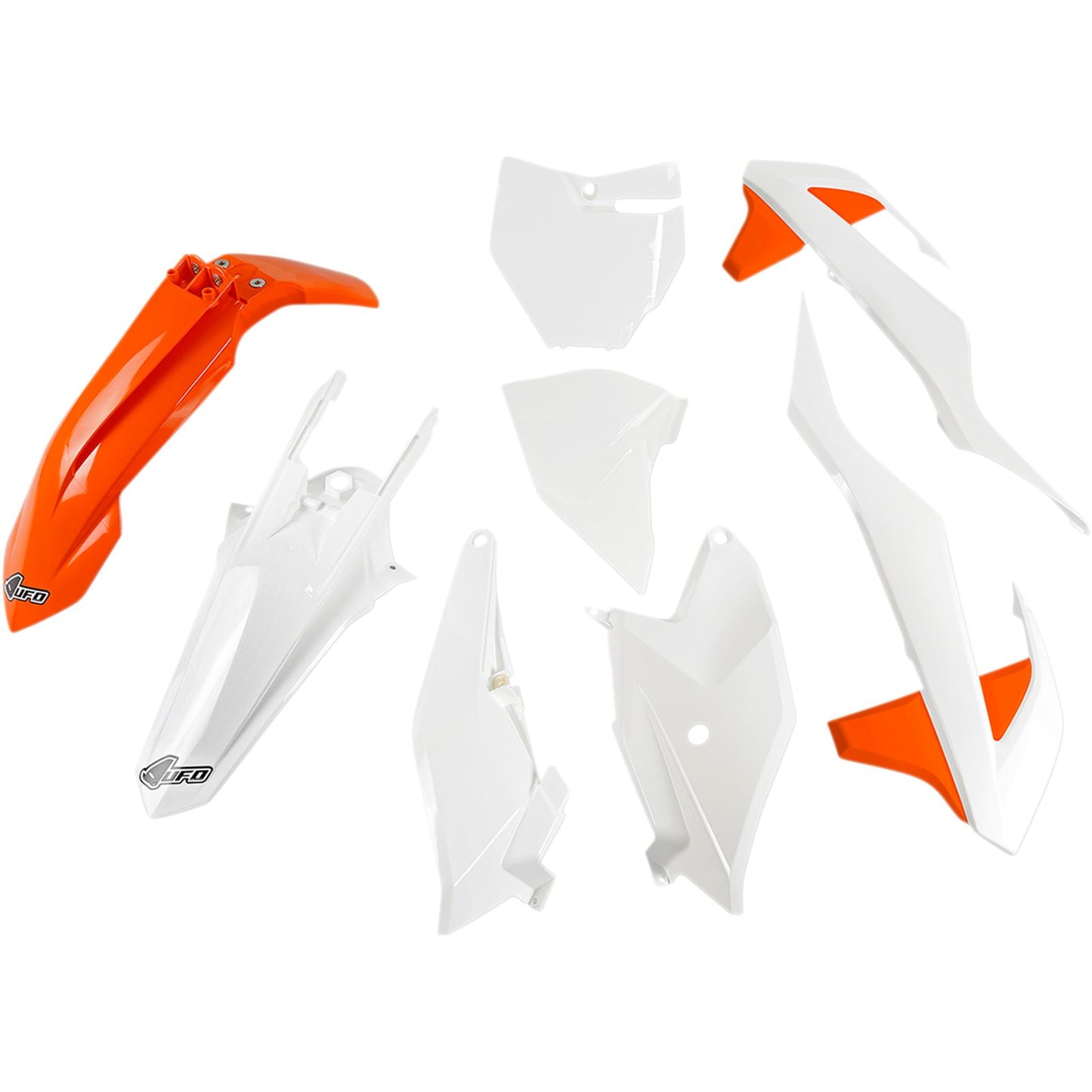 UFO Plastics Body Kit - Orange/White - KTM85 - '18-'20 [MPN: KTKIT519999W]_1043656