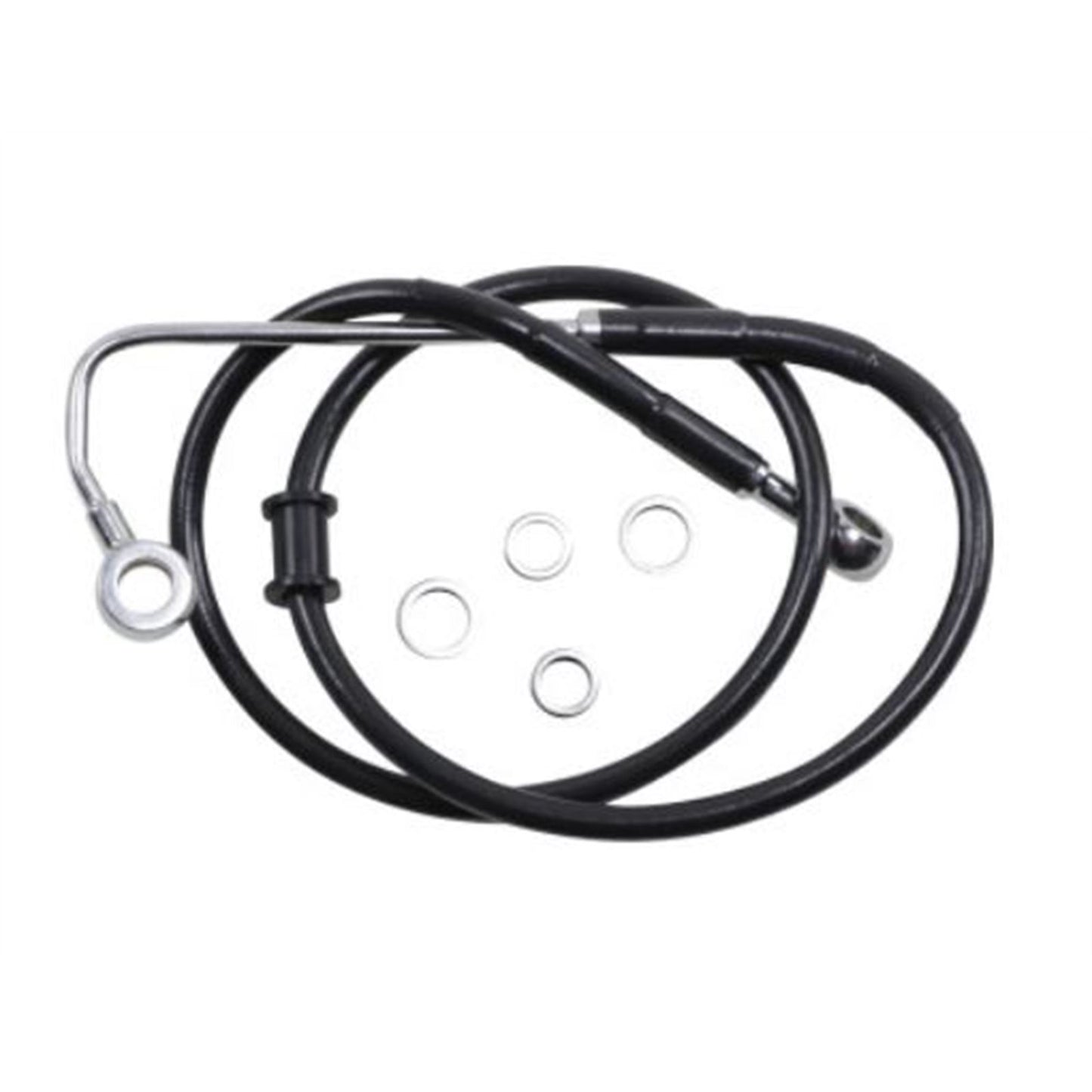 Drag Specialties Brake Line - 15-17 Softail  - Black 1741-5759_724958