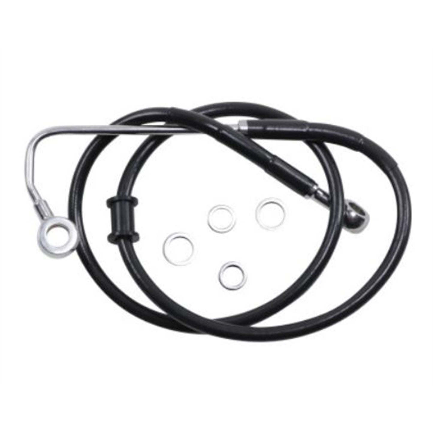 Drag Specialties Brake Line - 15-17 Softail - Black +2" 1741-5760_724959
