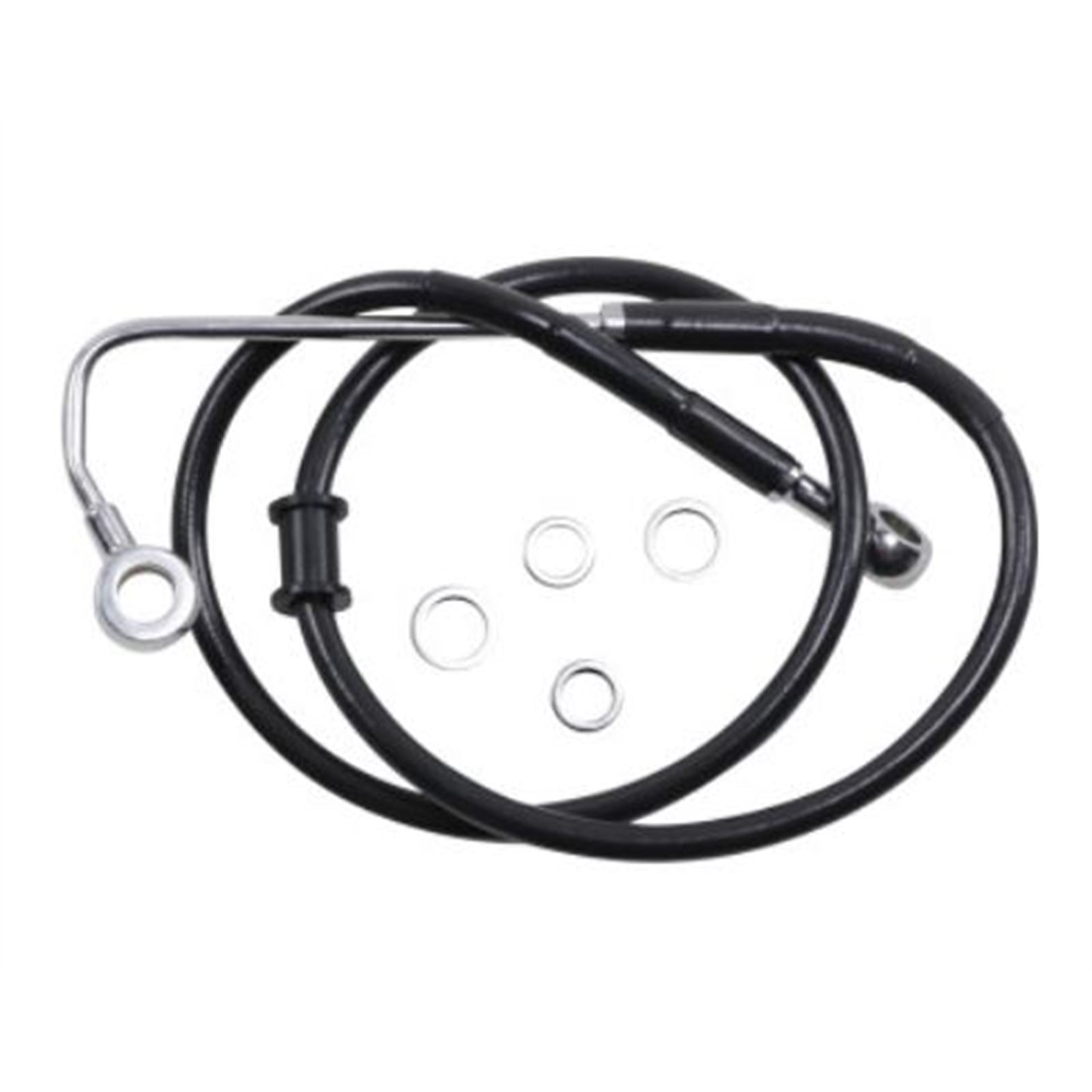 Drag Specialties Brake Line - 15-17 Softail - Black +2" 1741-5760_724959