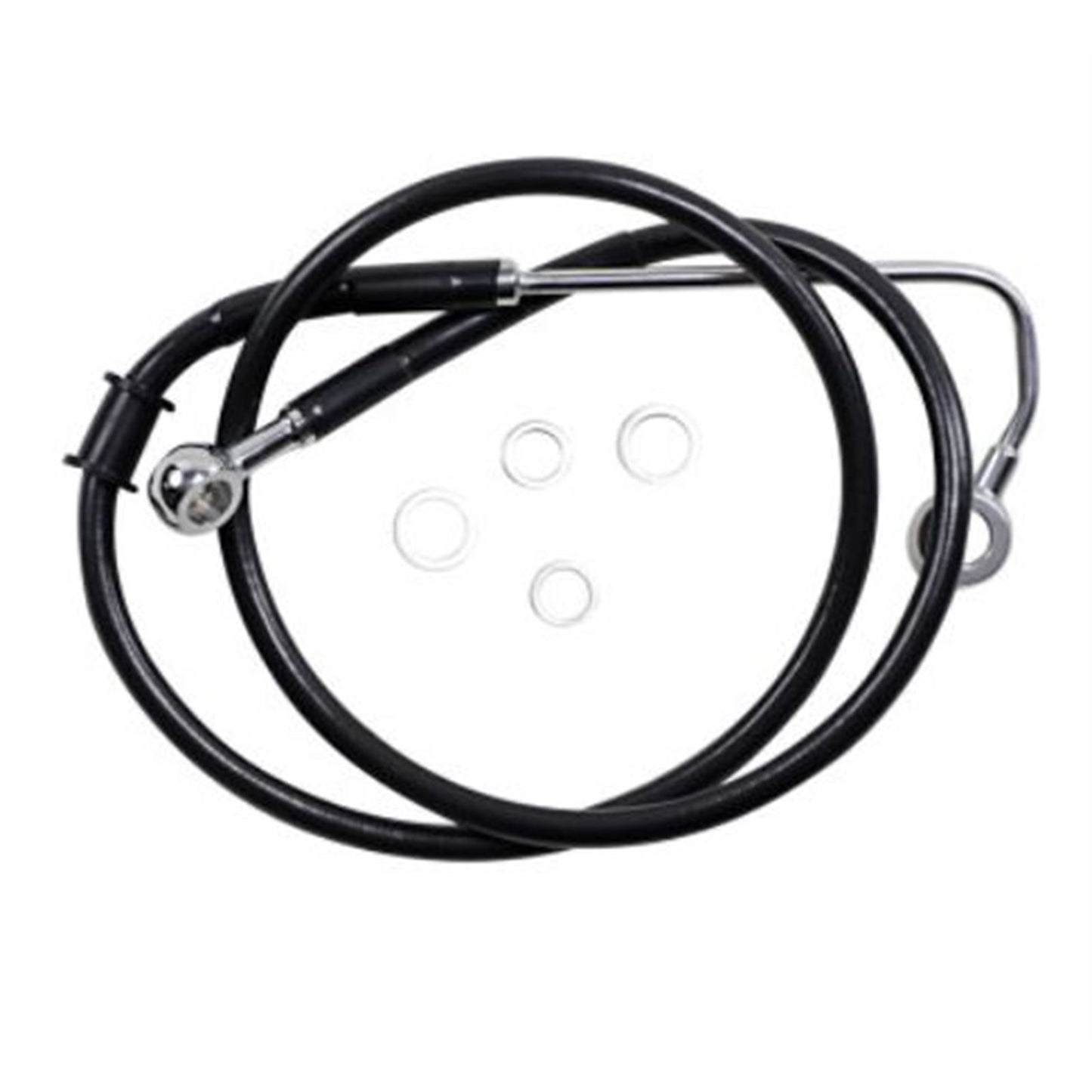 Drag Specialties Brake Line - 15-17 Softail - Black +4" 1741-5761_724960