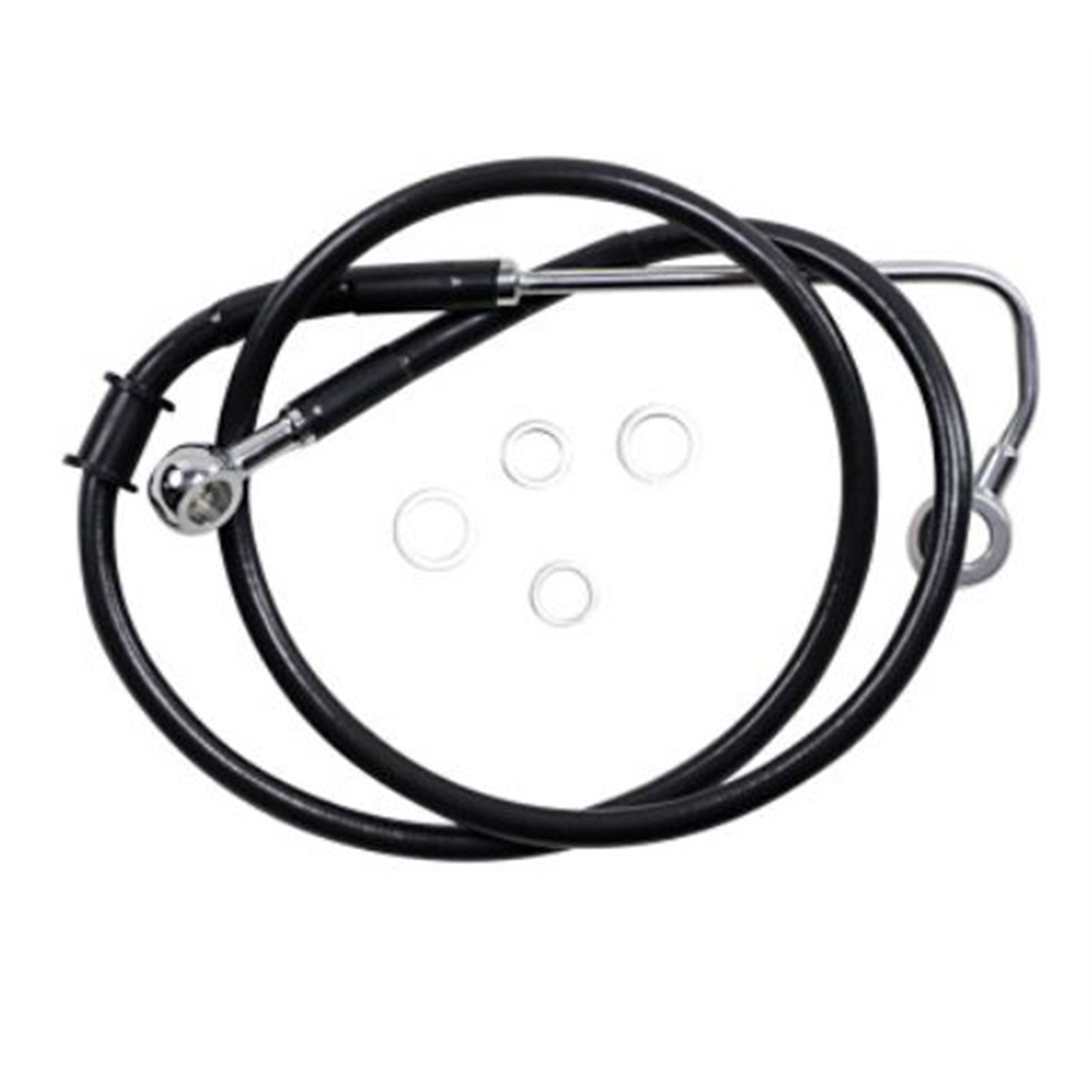 Drag Specialties Brake Line - 15-17 Softail - Black +4" 1741-5761_724960