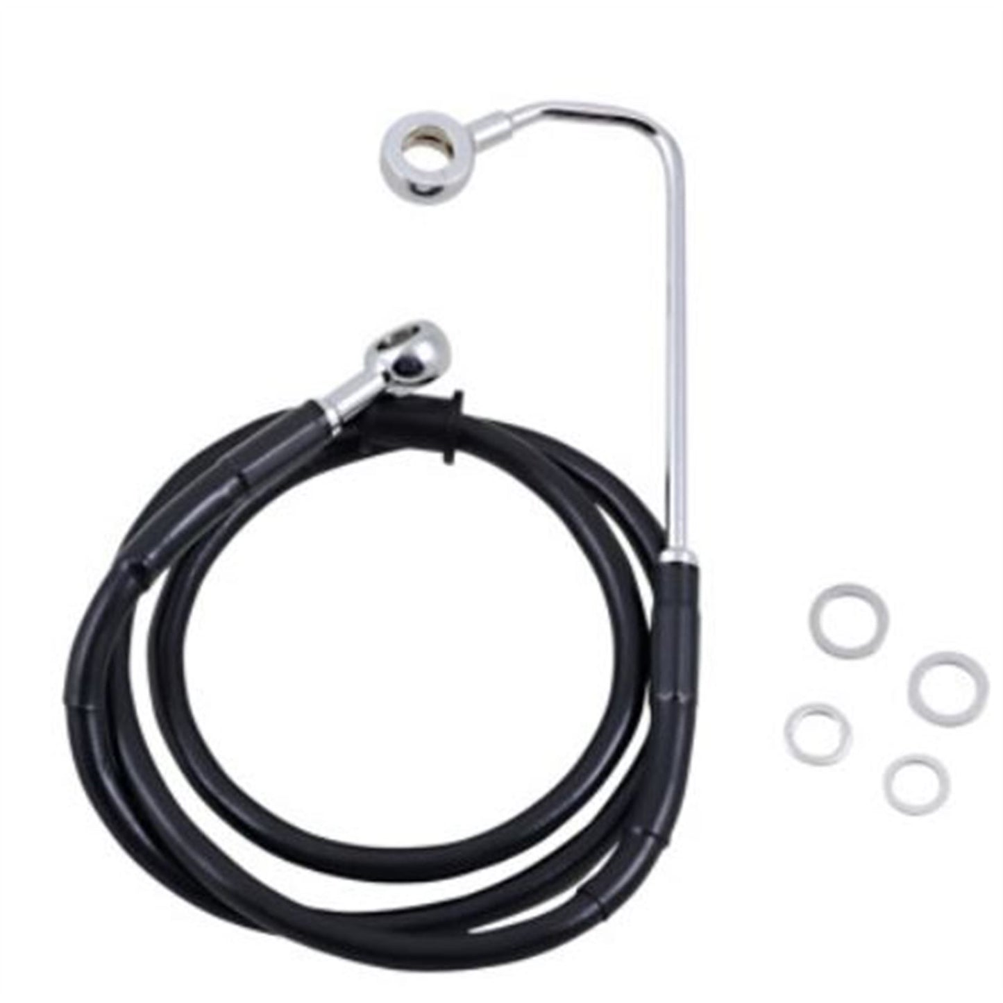 Drag Specialties Brake Line - 15-17 Softail - Black +6" 1741-5762_724961