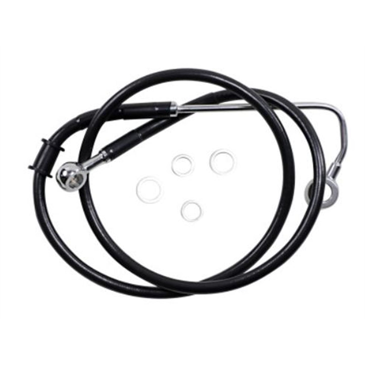 Drag Specialties Brake Line - 15-17 Softail - Black +6" 1741-5762_724962
