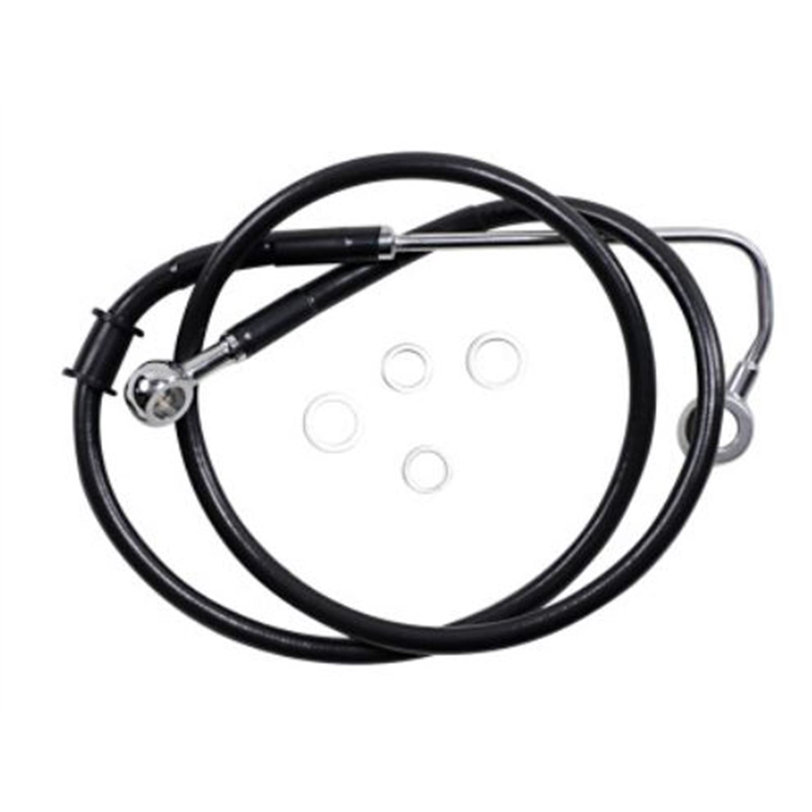 Drag Specialties Brake Line - 15-17 Softail - Black +6" 1741-5762_724962