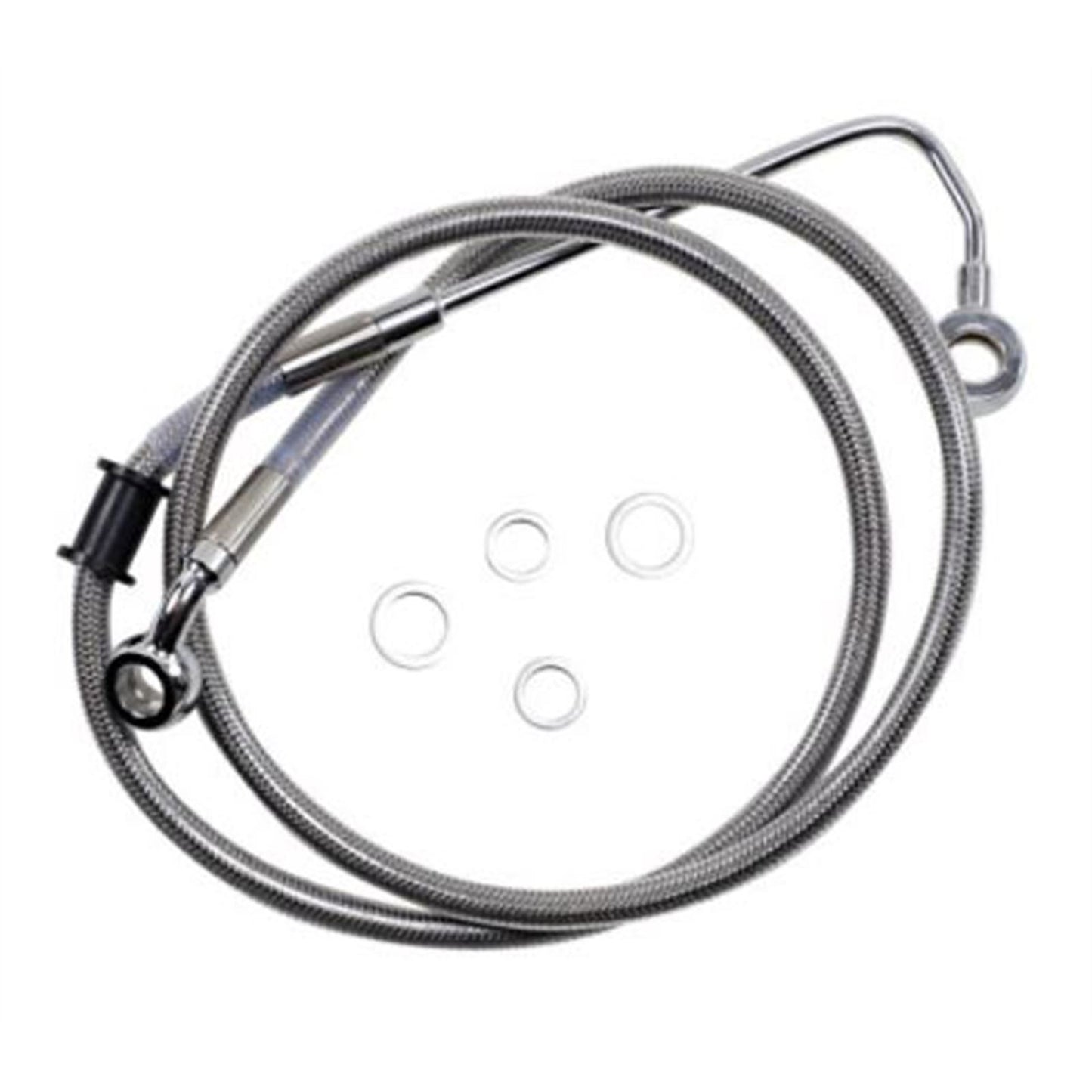 Drag Specialties Brake Line - 15-17 Softail - Stainless Steel +8" 1741-5768_724970
