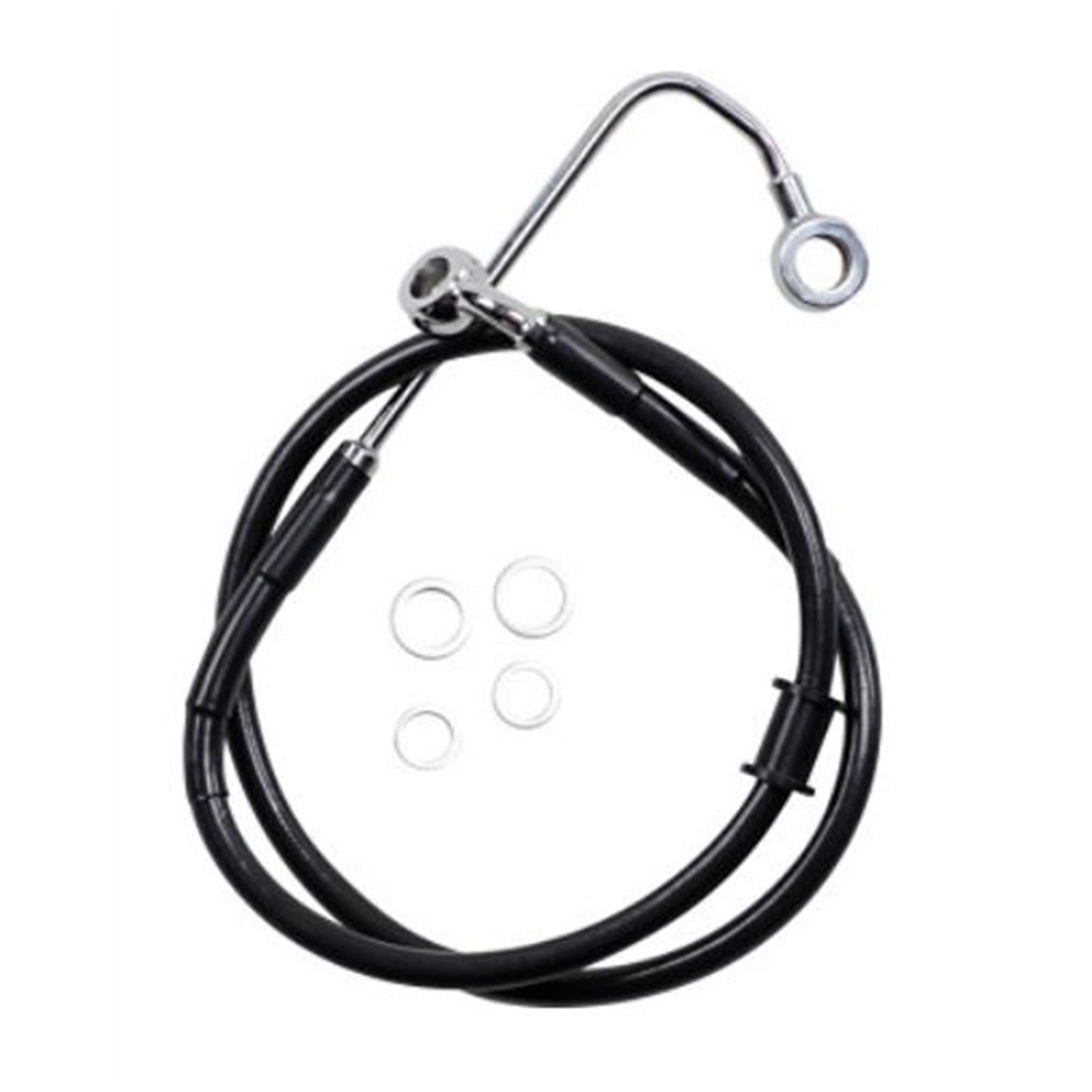 Drag Specialties Brake Line - 15-17 Softail - Black 1741-5770_724972