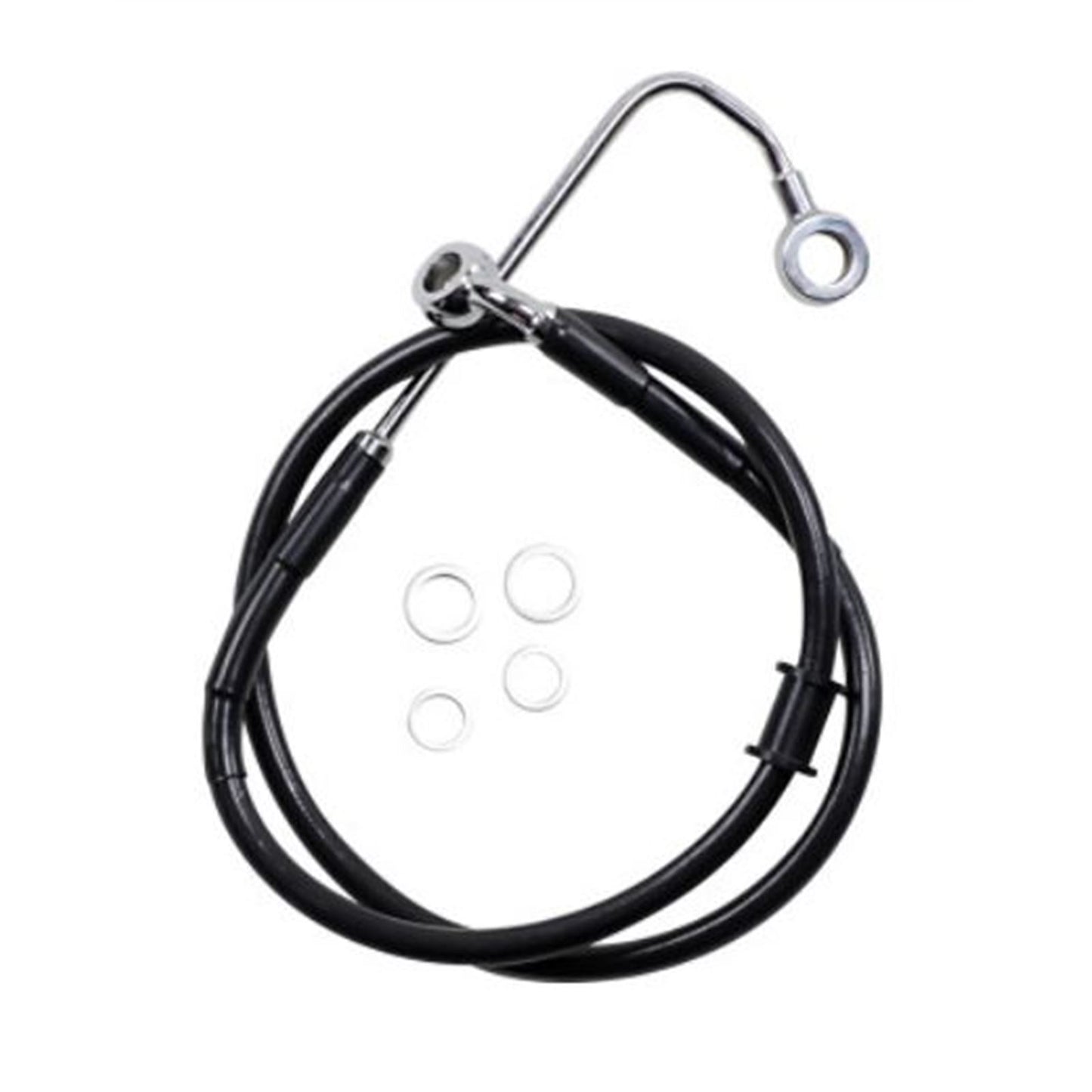 Drag Specialties Brake Line - 15-17 Softail - Black +2" 1741-5771_724973
