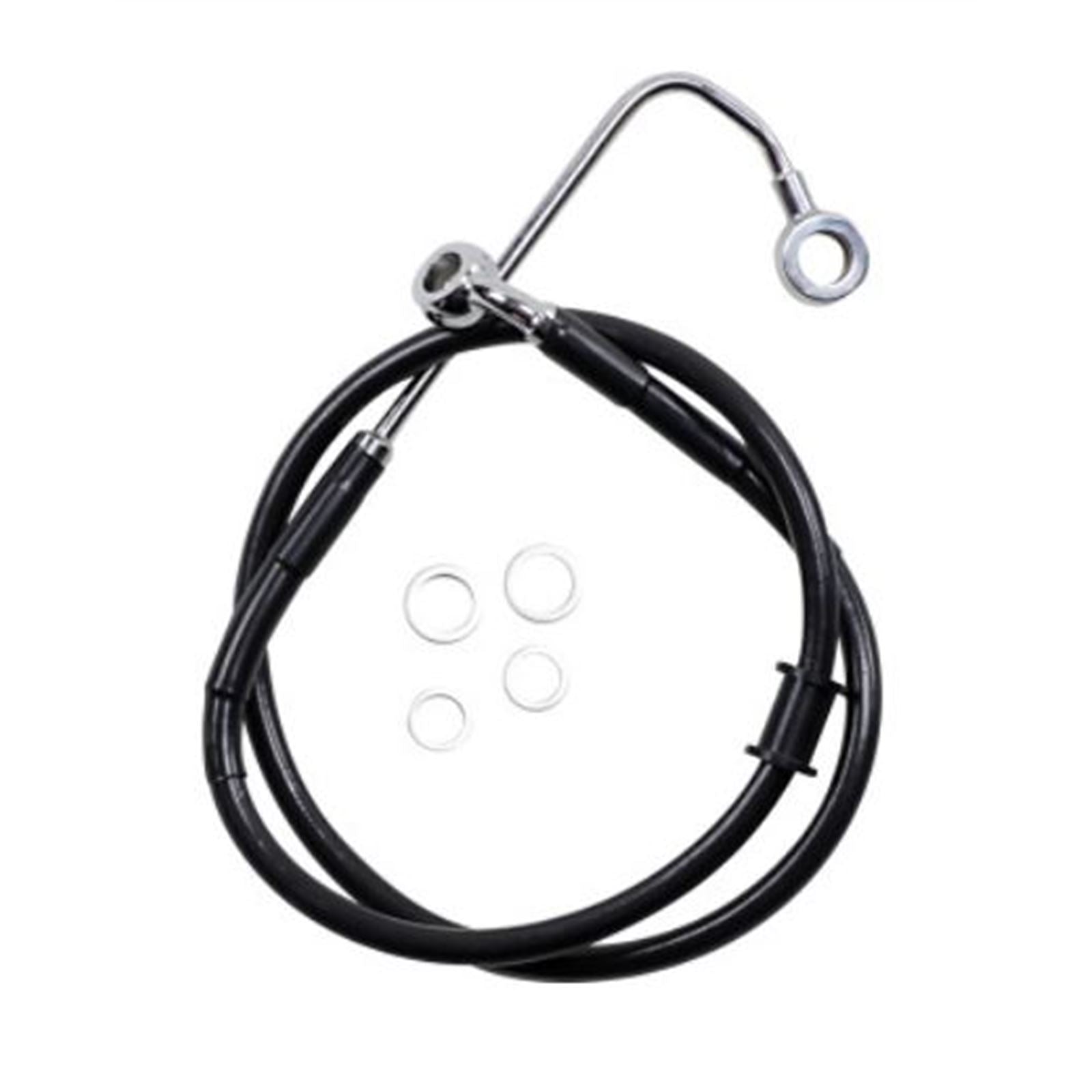 Drag Specialties Brake Line - 15-17 Softail - Black +2" 1741-5771_724973