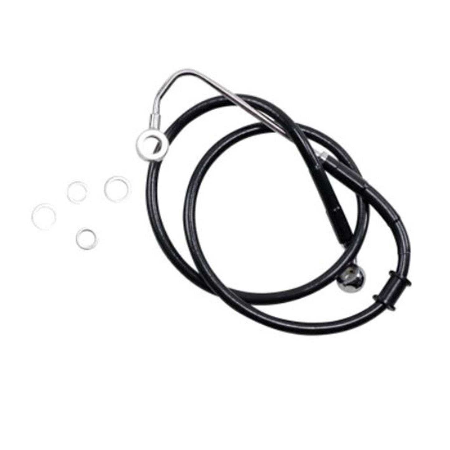 Drag Specialties Brake Line - 15-17 Softail - Black +4" 1741-5772_724974