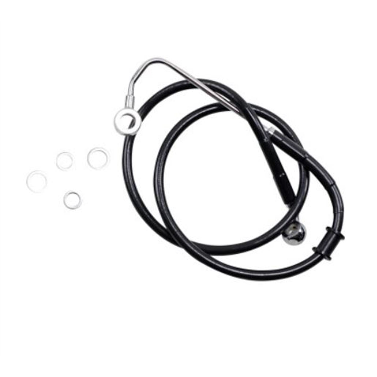 Drag Specialties Brake Line - 15-17 Softail - Black +4" 1741-5772_724974