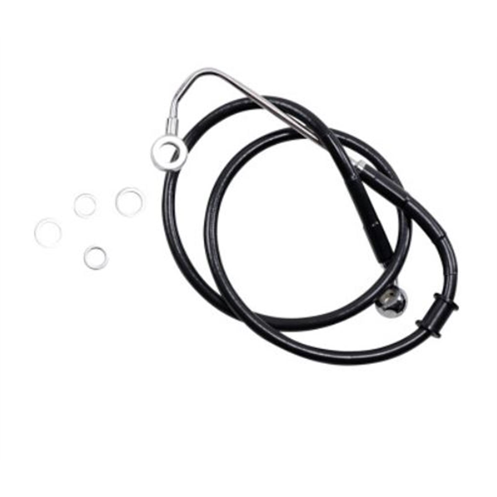 Drag Specialties Brake Line - 15-17 Softail - Black +6" 1741-5773_724975