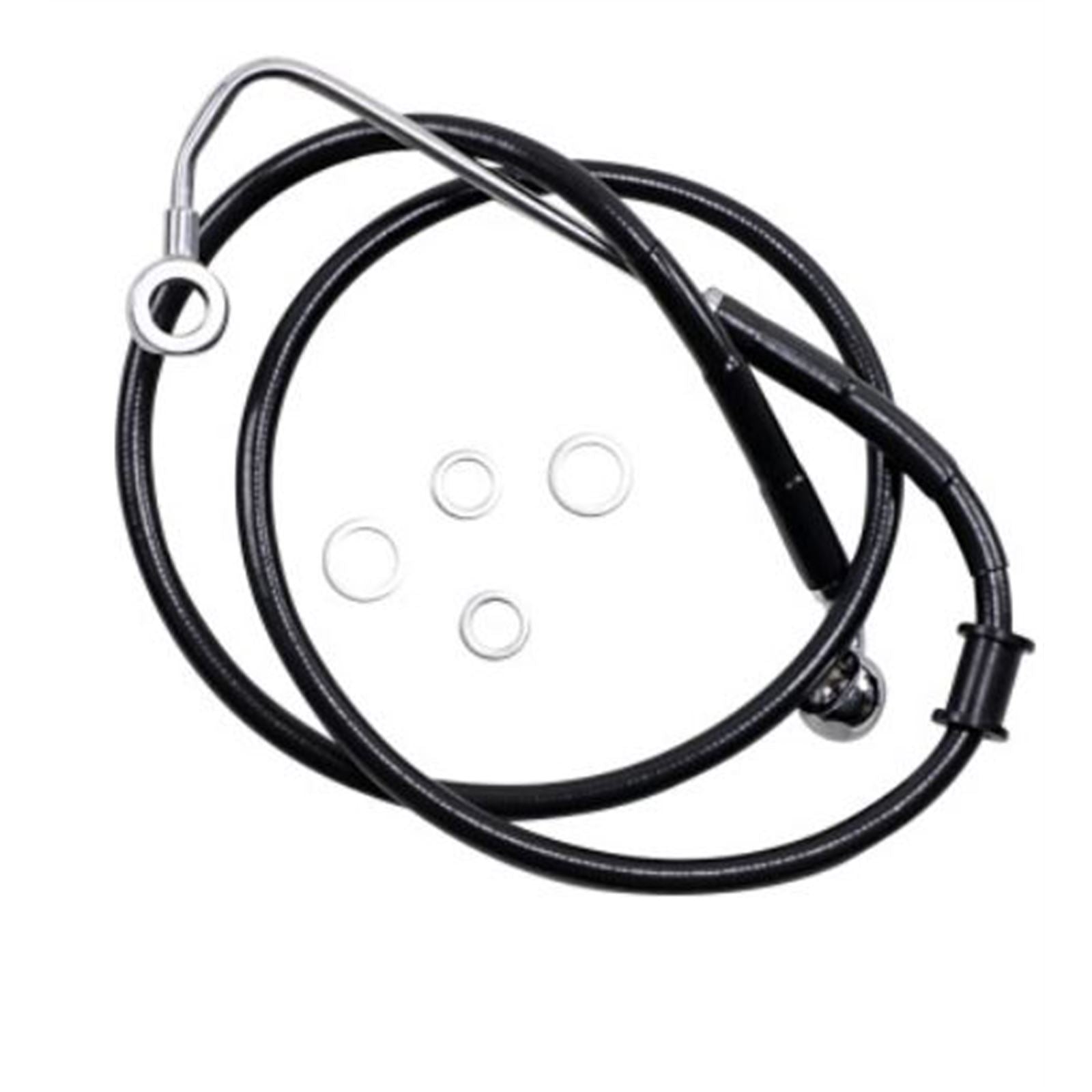 Drag Specialties Brake Line - 15-17 Softail - Black +8" 1741-5774_724976