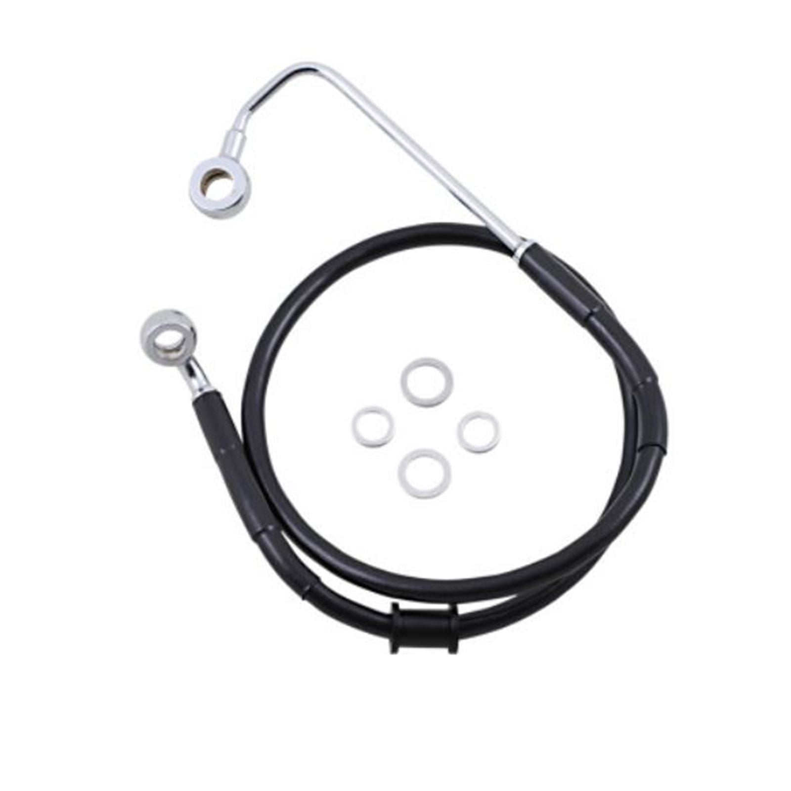 Drag Specialties Brake Line - 15-17 Softail - Black 1741-5782_724985