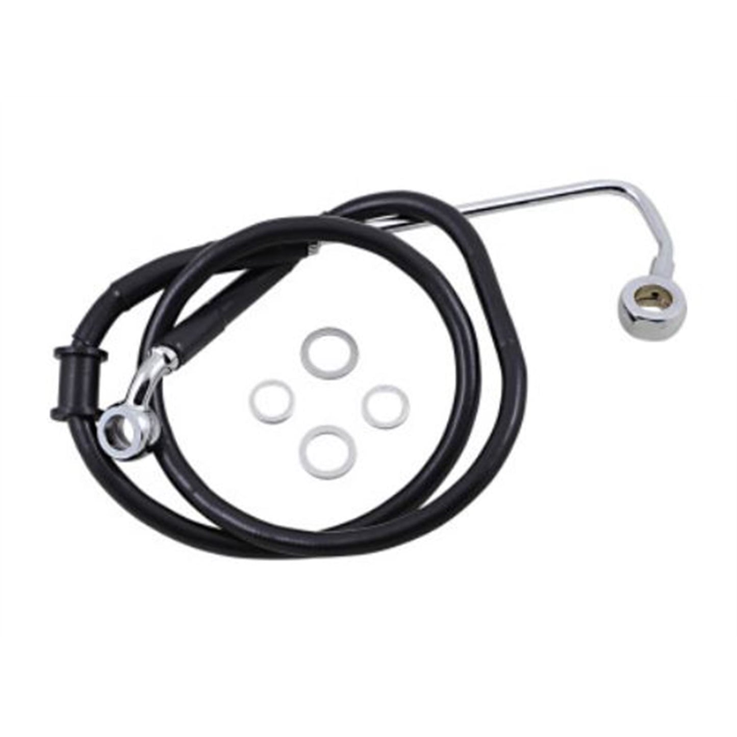 Drag Specialties Brake Line - 15-17 Softail - Black +2" 1741-5783_724986