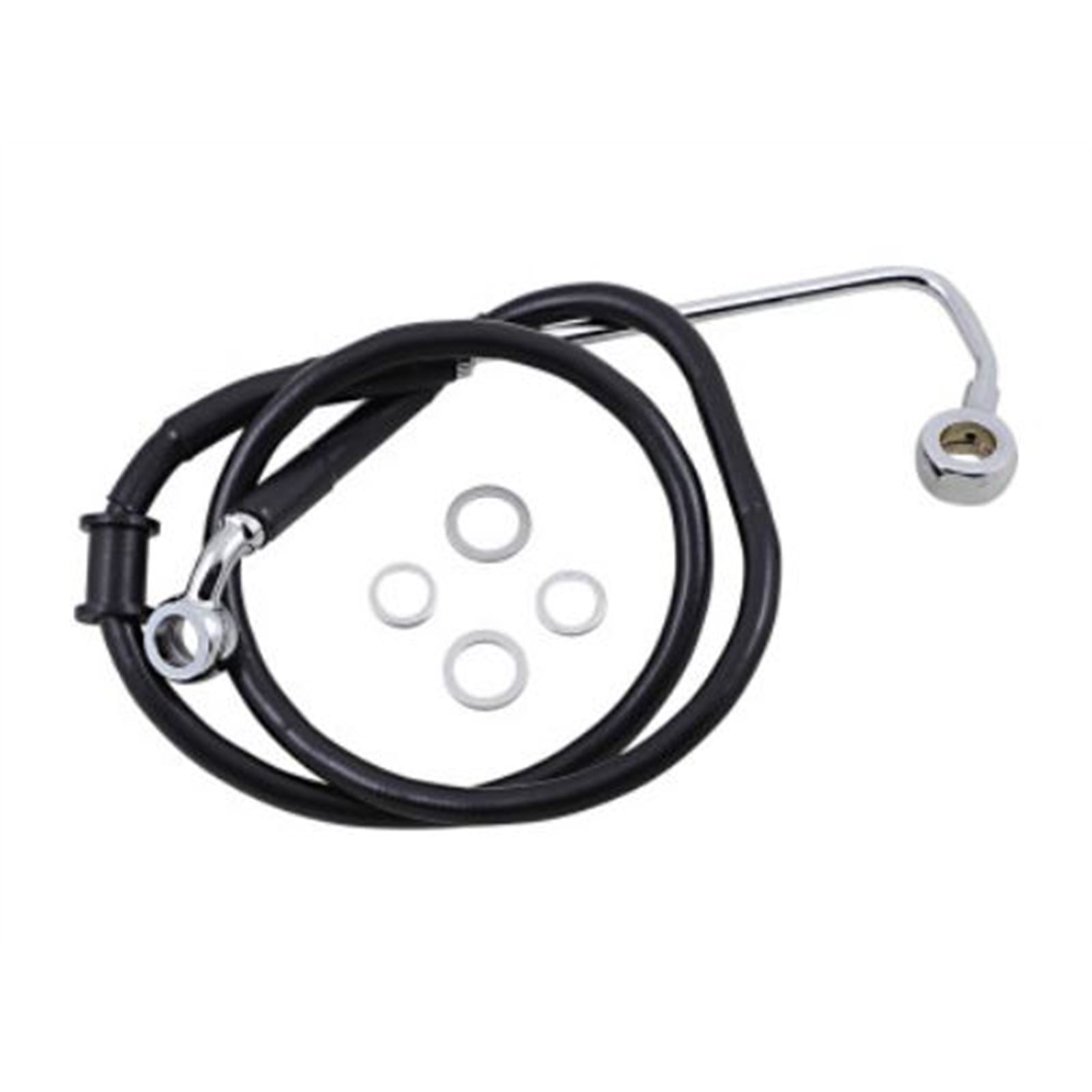 Drag Specialties Brake Line - 15-17 Softail - Black +2" 1741-5783_724986