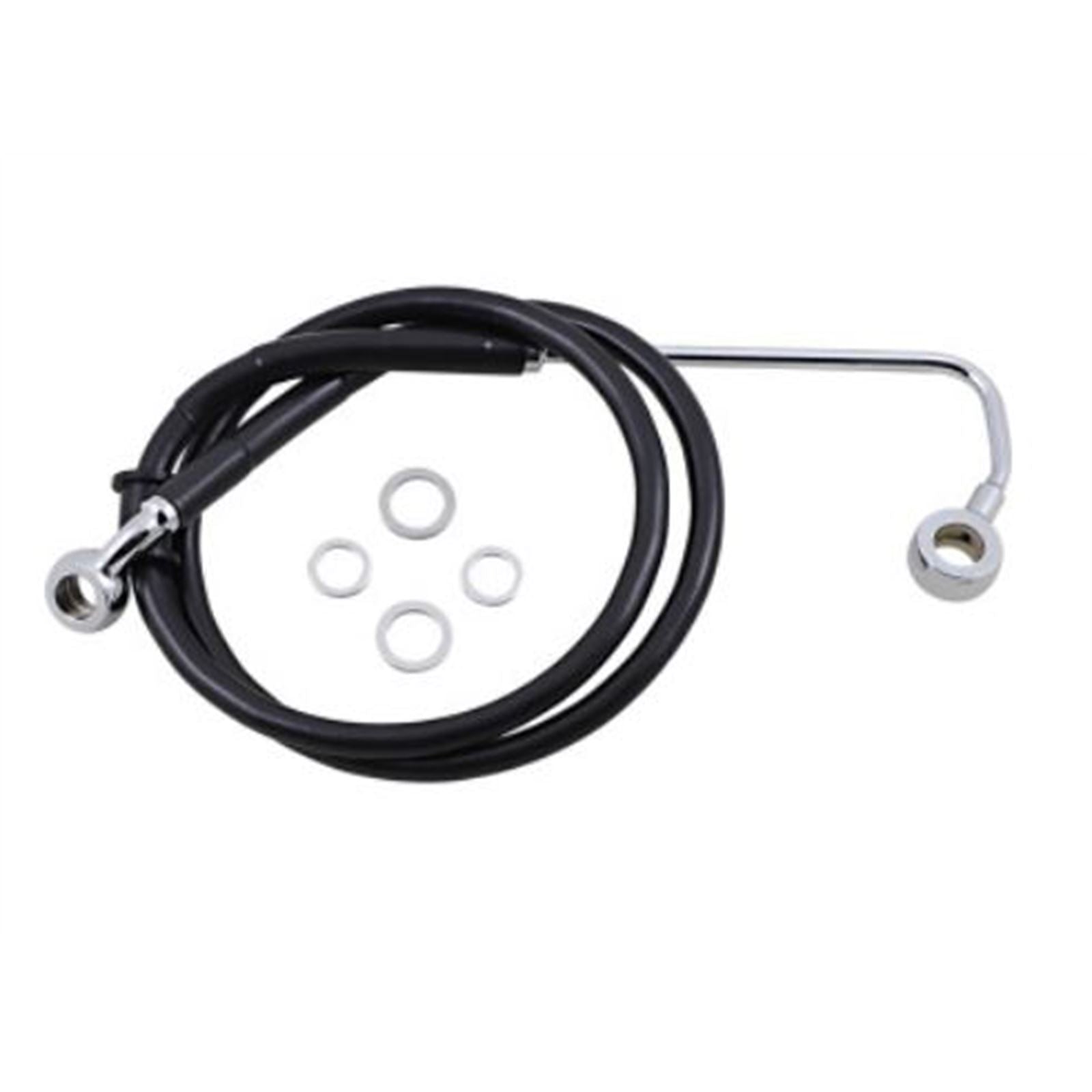Drag Specialties Brake Line - 15-17 Softail - Black +4" 1741-5784_724987