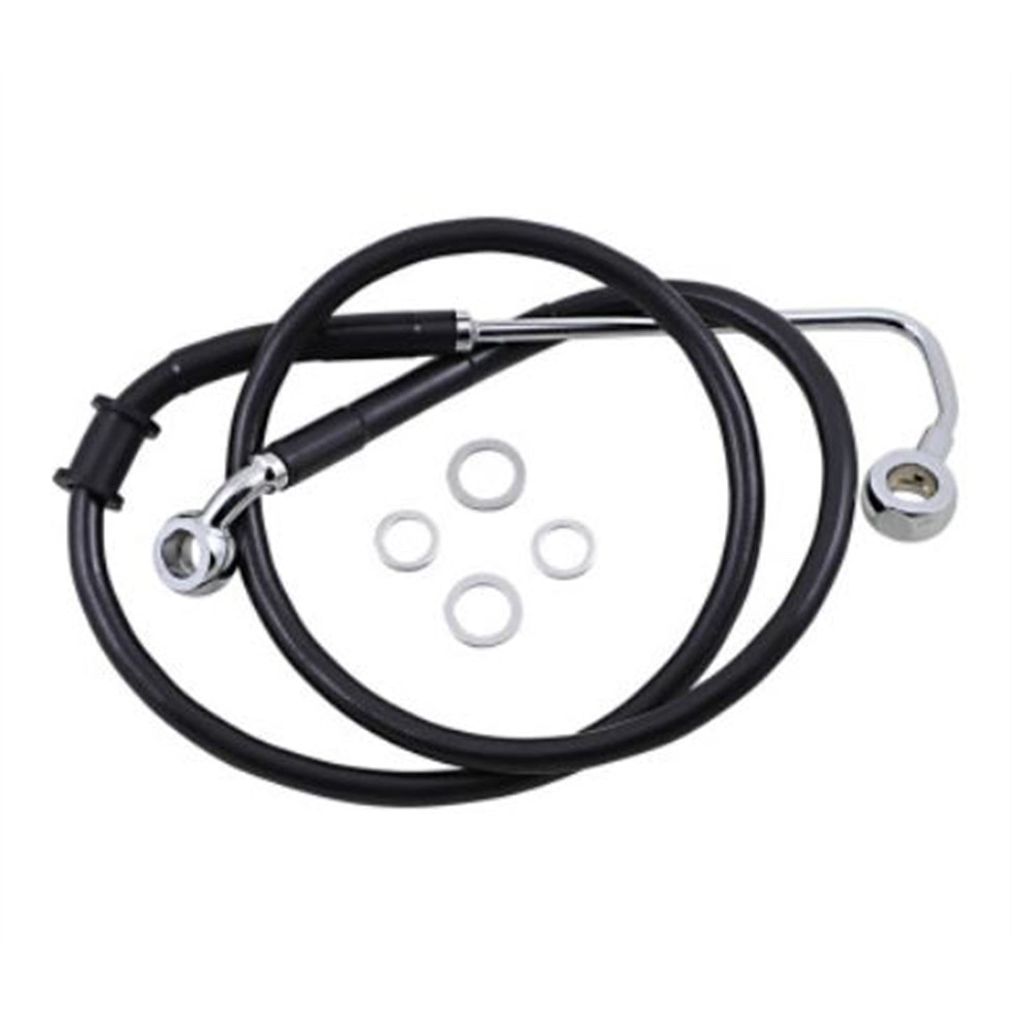 Drag Specialties Brake Line - 15-17 Softail - Black +6" 1741-5785_724988