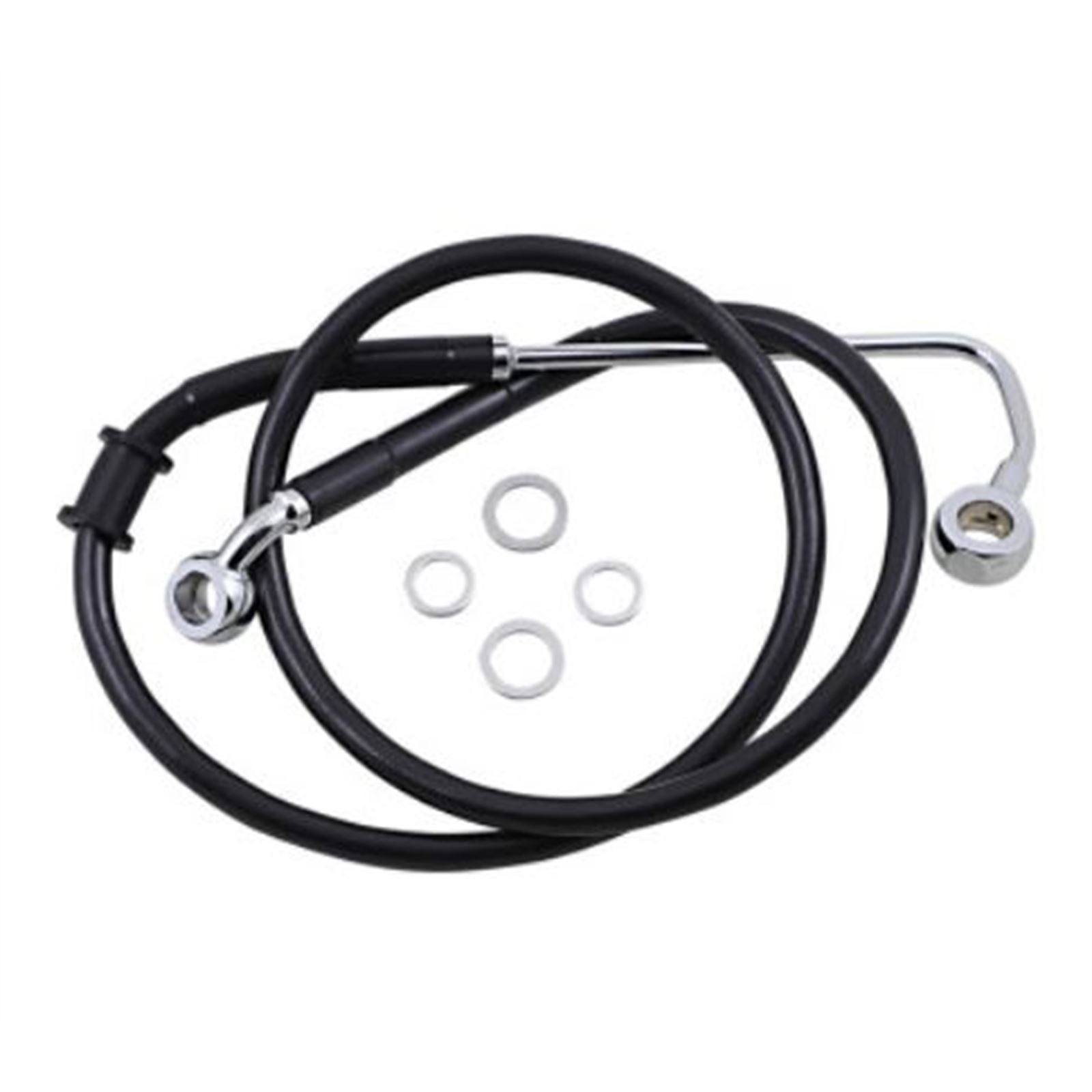 Drag Specialties Brake Line - 15-17 Softail - Black +6" 1741-5785_724988
