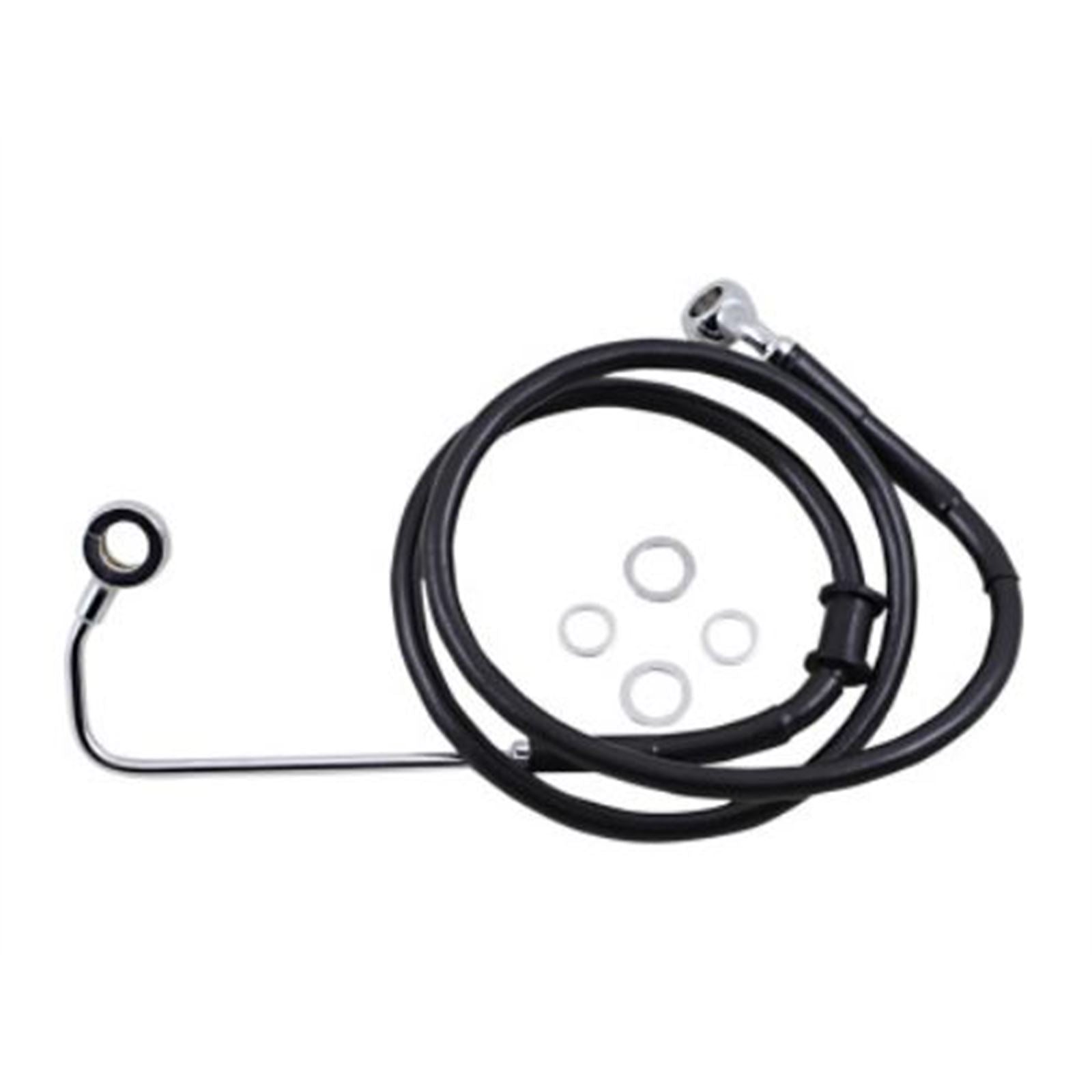 Drag Specialties Brake Line - 15-17 Softail - Black +8" 1741-5786_724989