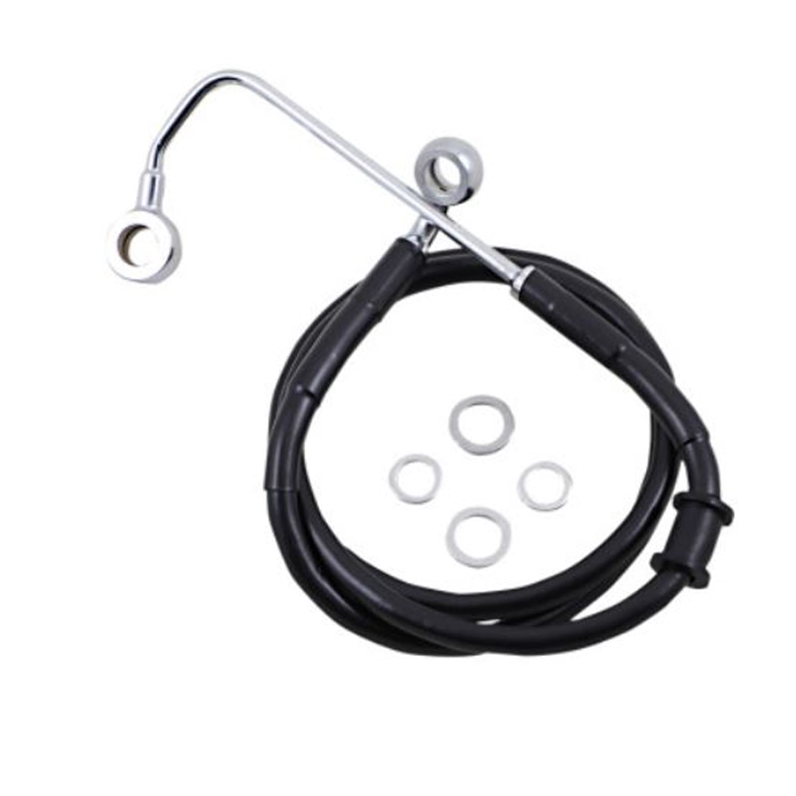 Drag Specialties Brake Line - 15-17 Softail - Black +10" 1741-5787_724990