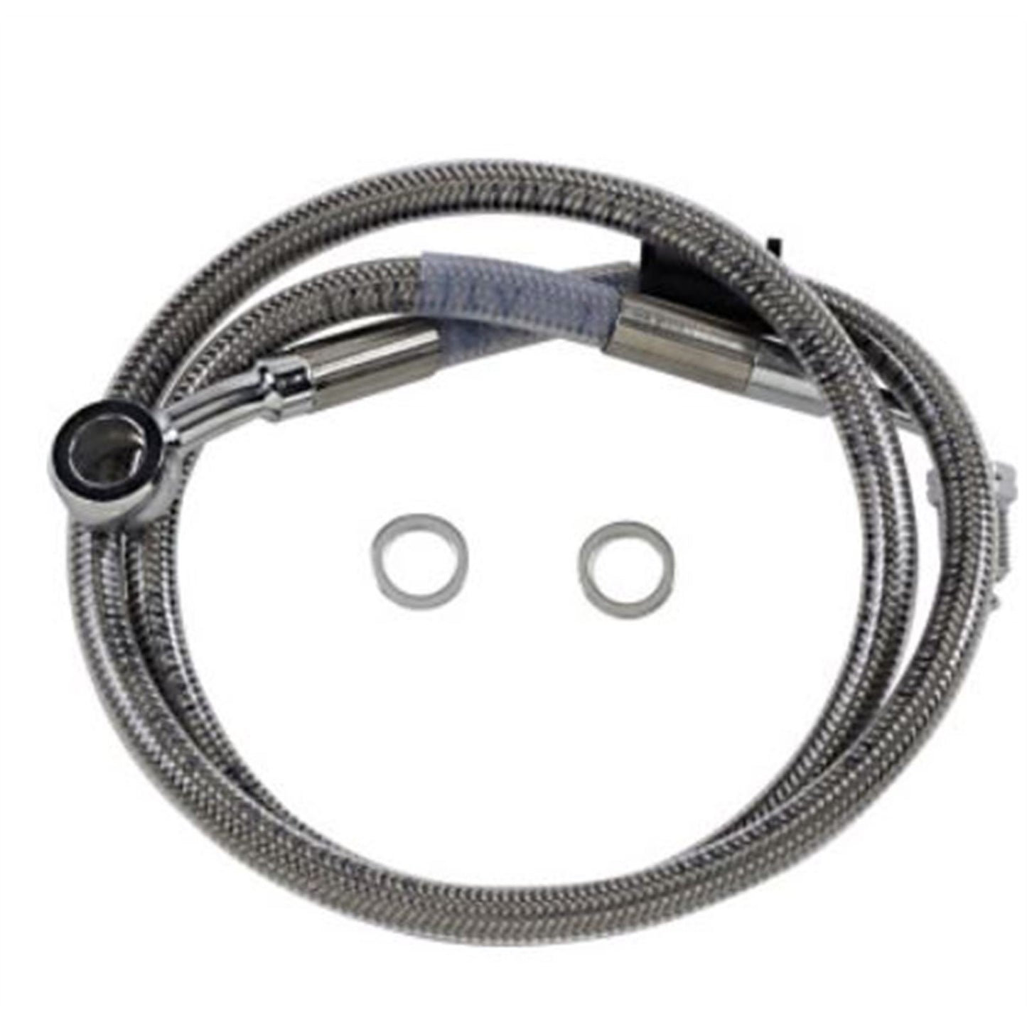 Drag Specialties Brake Line - 18- Softail - Stainless Steel +4" 1741-5790_724993
