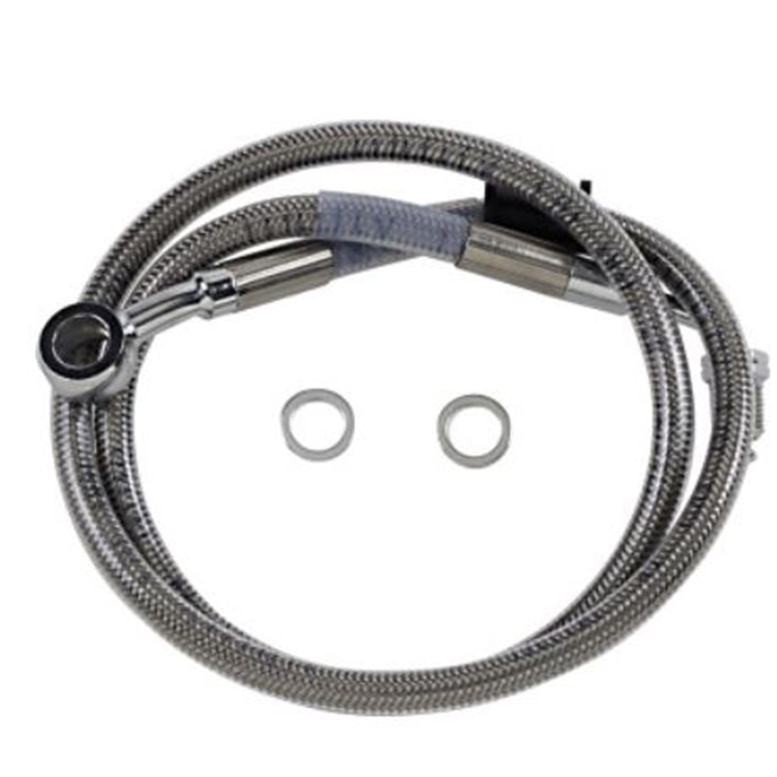 Drag Specialties Brake Line - 18- Softail - Stainless Steel +4" 1741-5790_724993