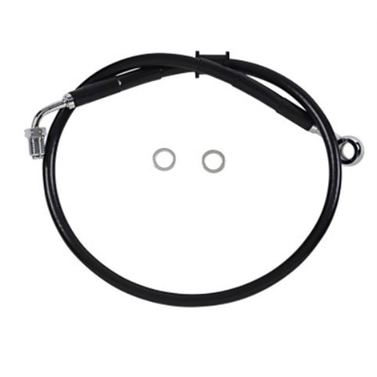 Drag Specialties Brake Line - 18- Softail - Black 1741-5794_724998