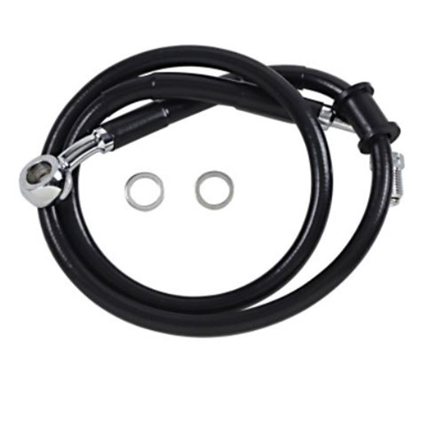 Drag Specialties Brake Line - 18- Softail - Black +2" 1741-5795_724999