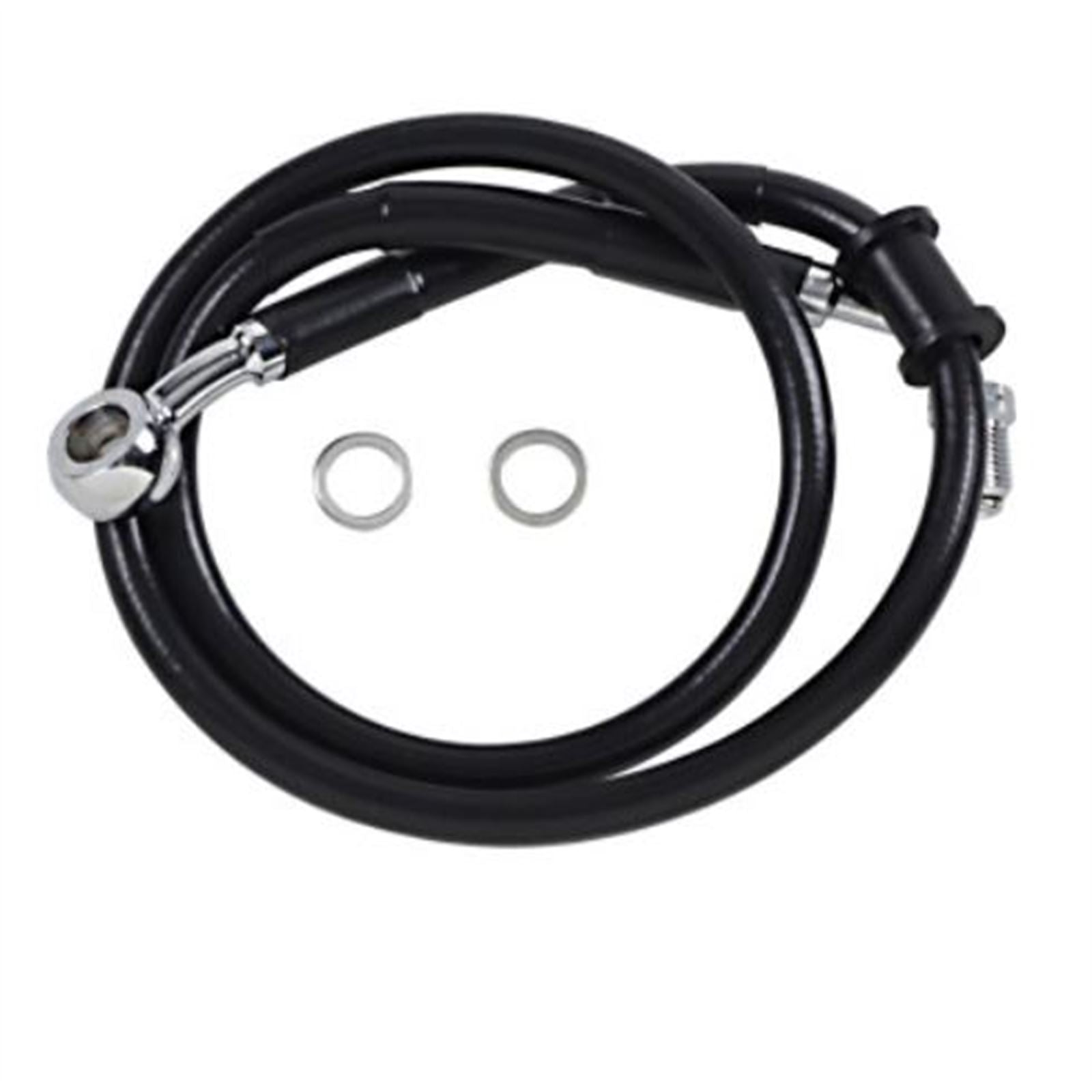 Drag Specialties Brake Line - 18- Softail - Black +2" 1741-5795_724999