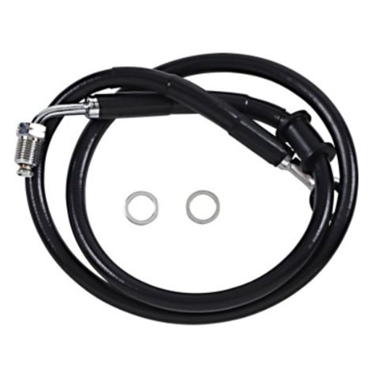 Drag Specialties Brake Line - 18- Softail - Black +4" 1741-5796_725000