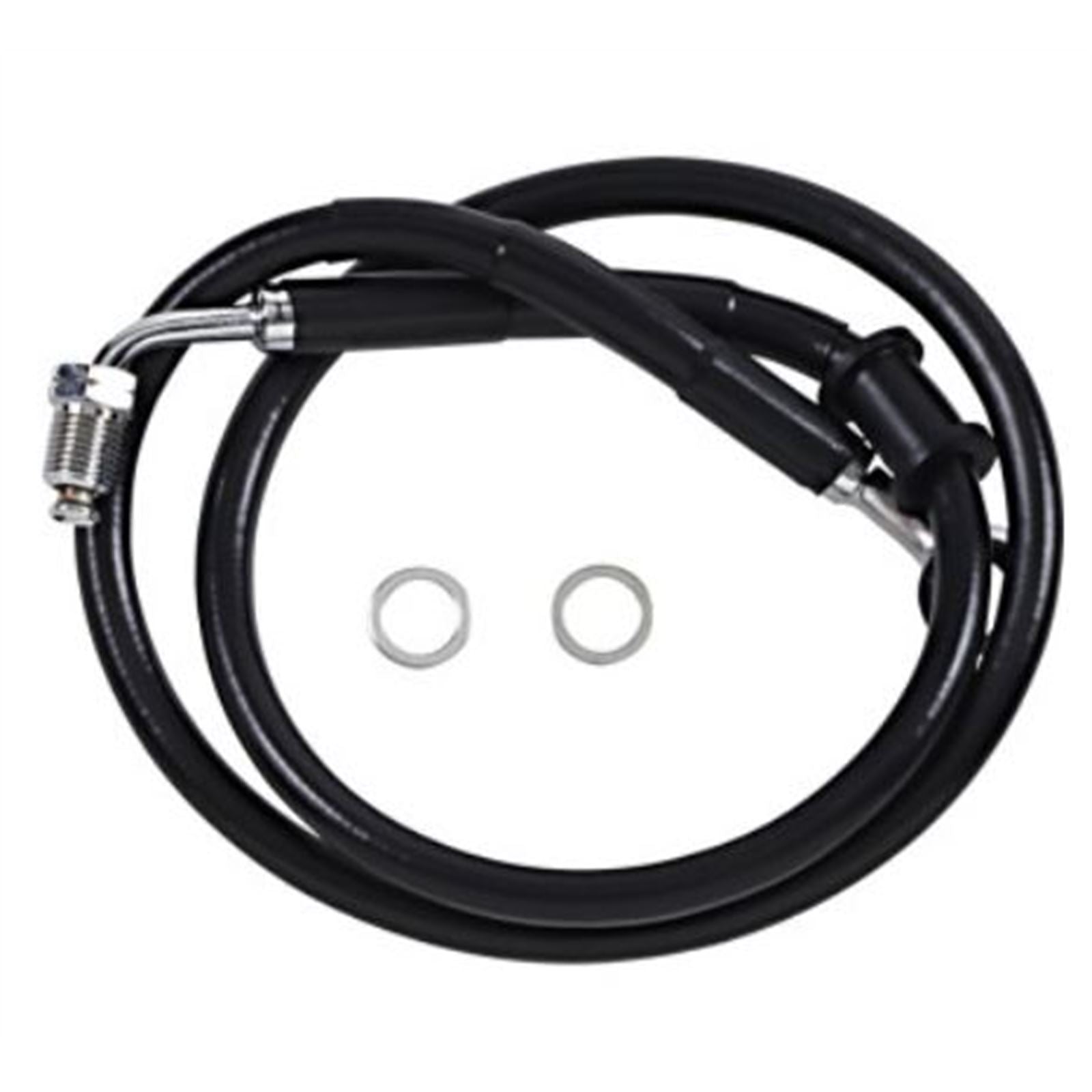 Drag Specialties Brake Line - 18- Softail - Black +4" 1741-5796_725000