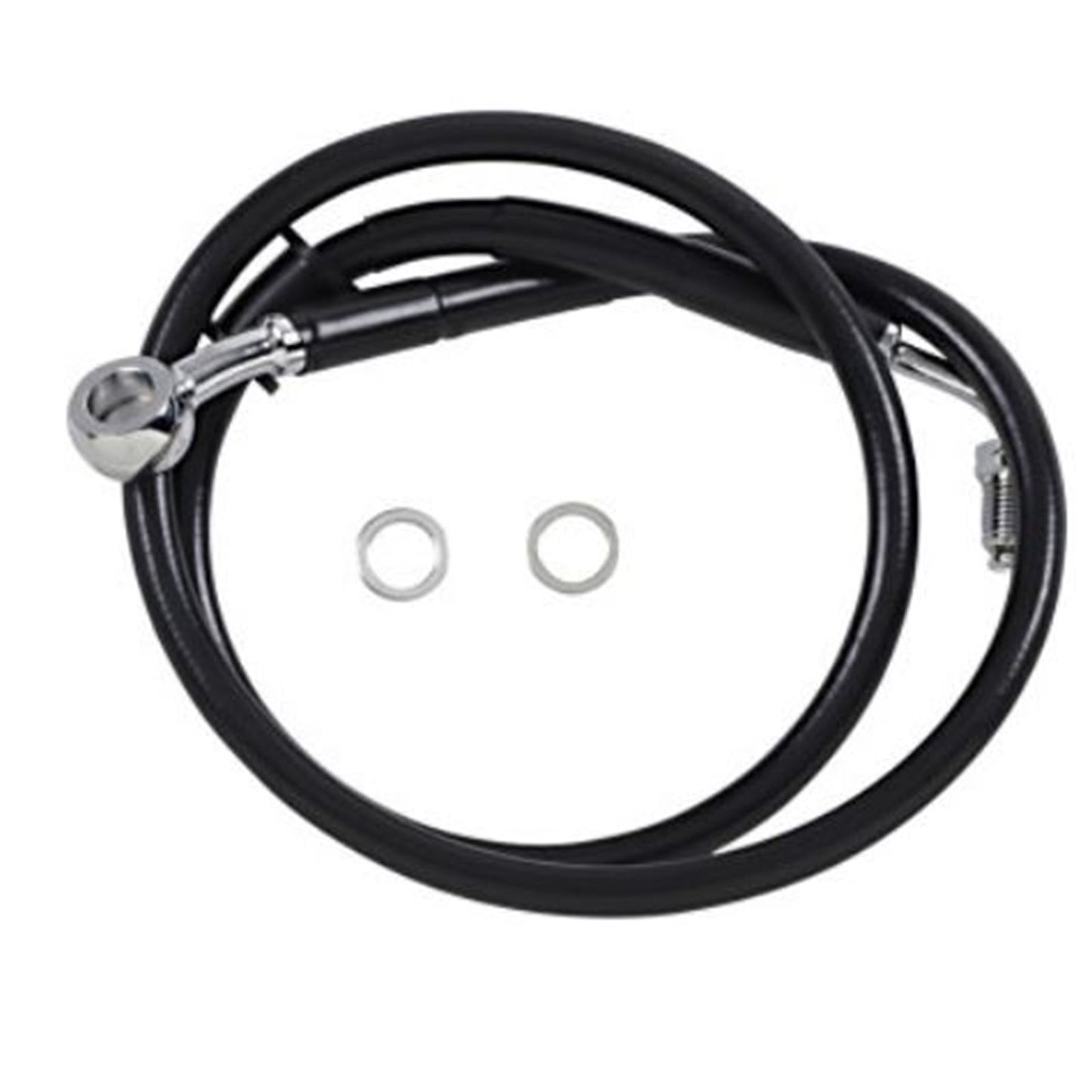 Drag Specialties Brake Line - 18- Softail - Black +6" 1741-5797_725001