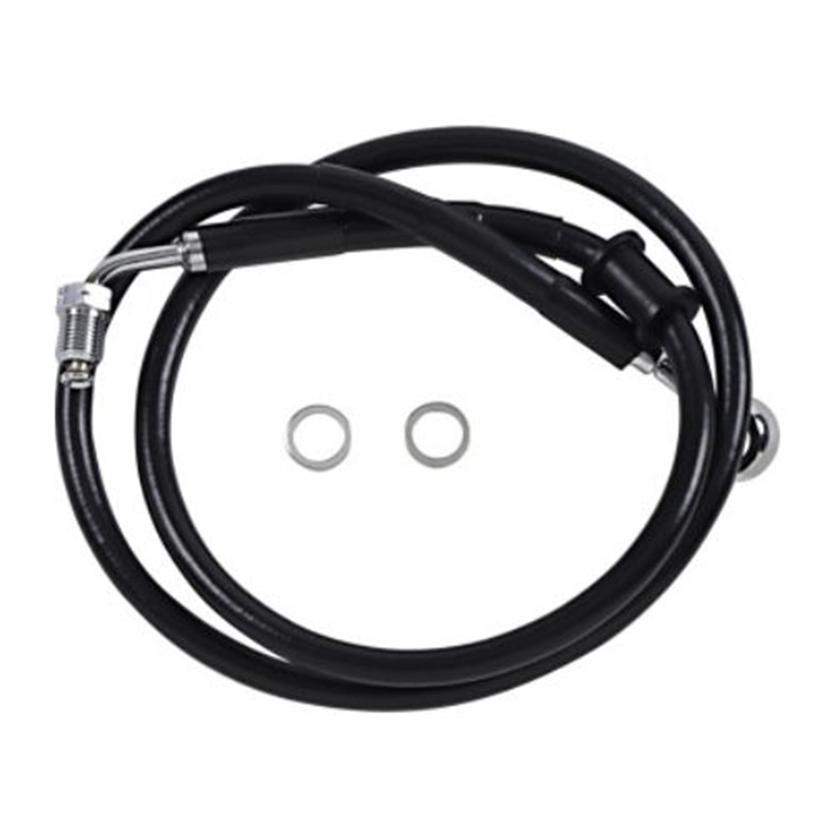 Drag Specialties Brake Line - 18- Softail - Black +8" 1741-5798_725002
