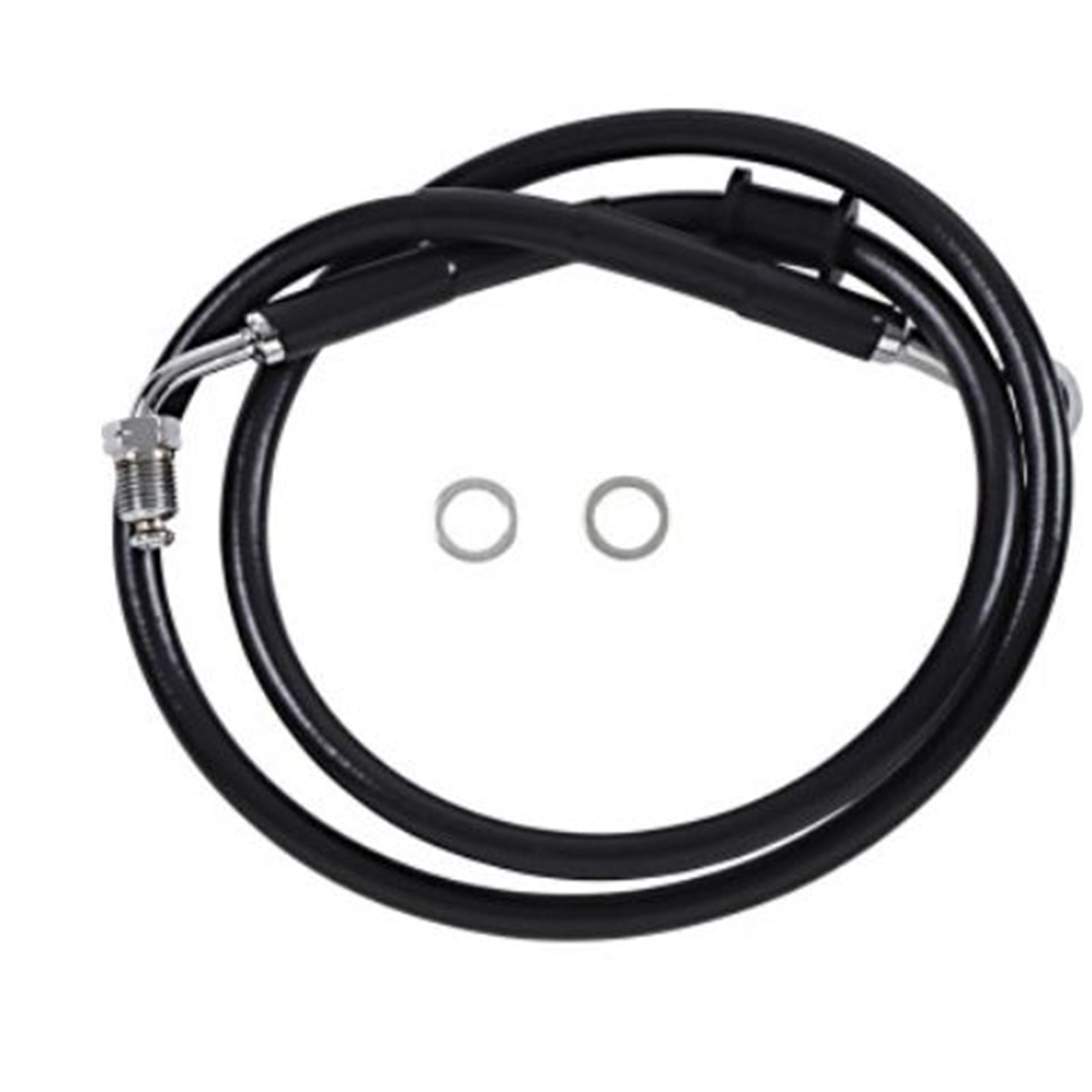 Drag Specialties Brake Line - 18- Softail - Black +10" 1741-5799_725003