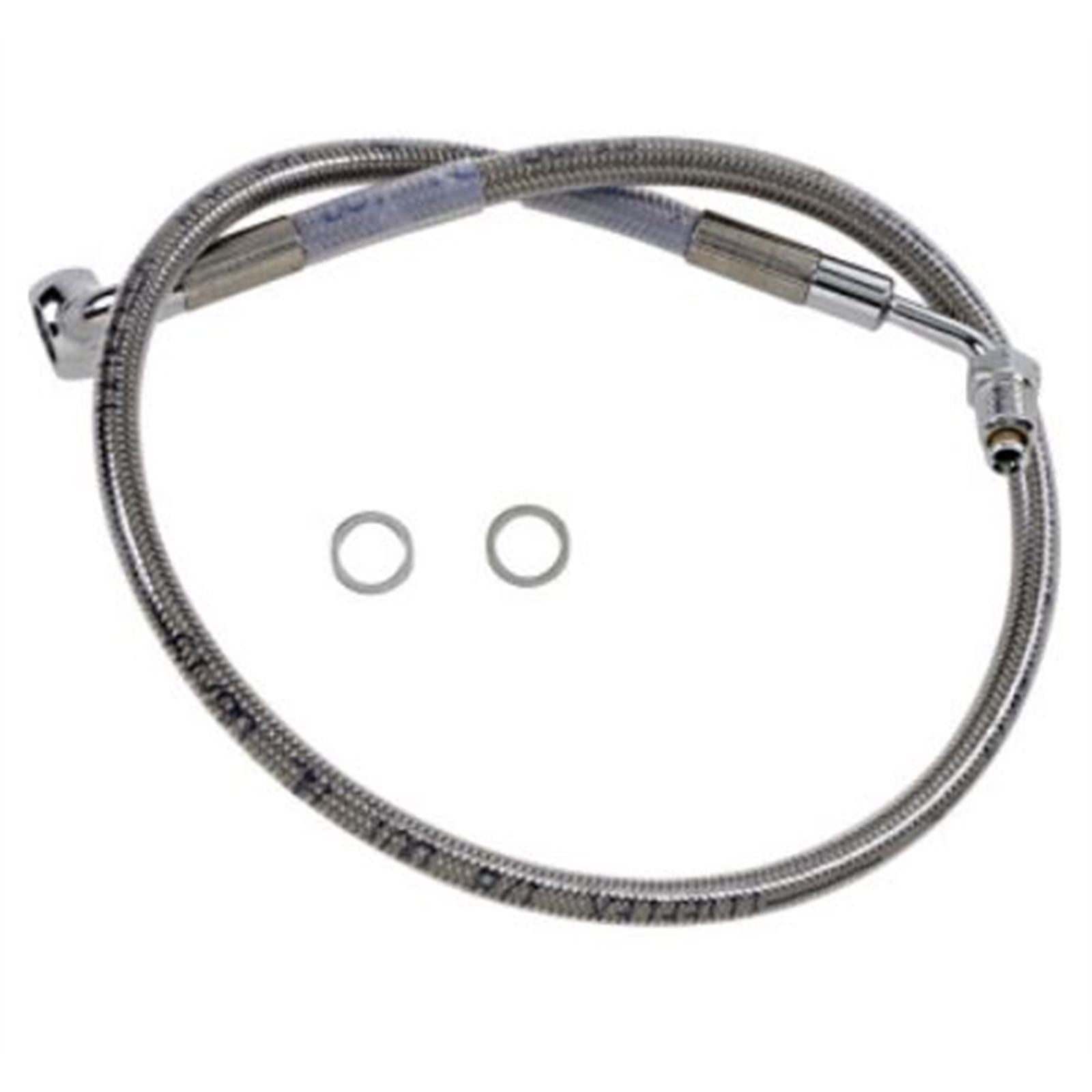 Drag Specialties Brake Line - 18- Softail - Stainless Steel +2" 1741-5801_725005