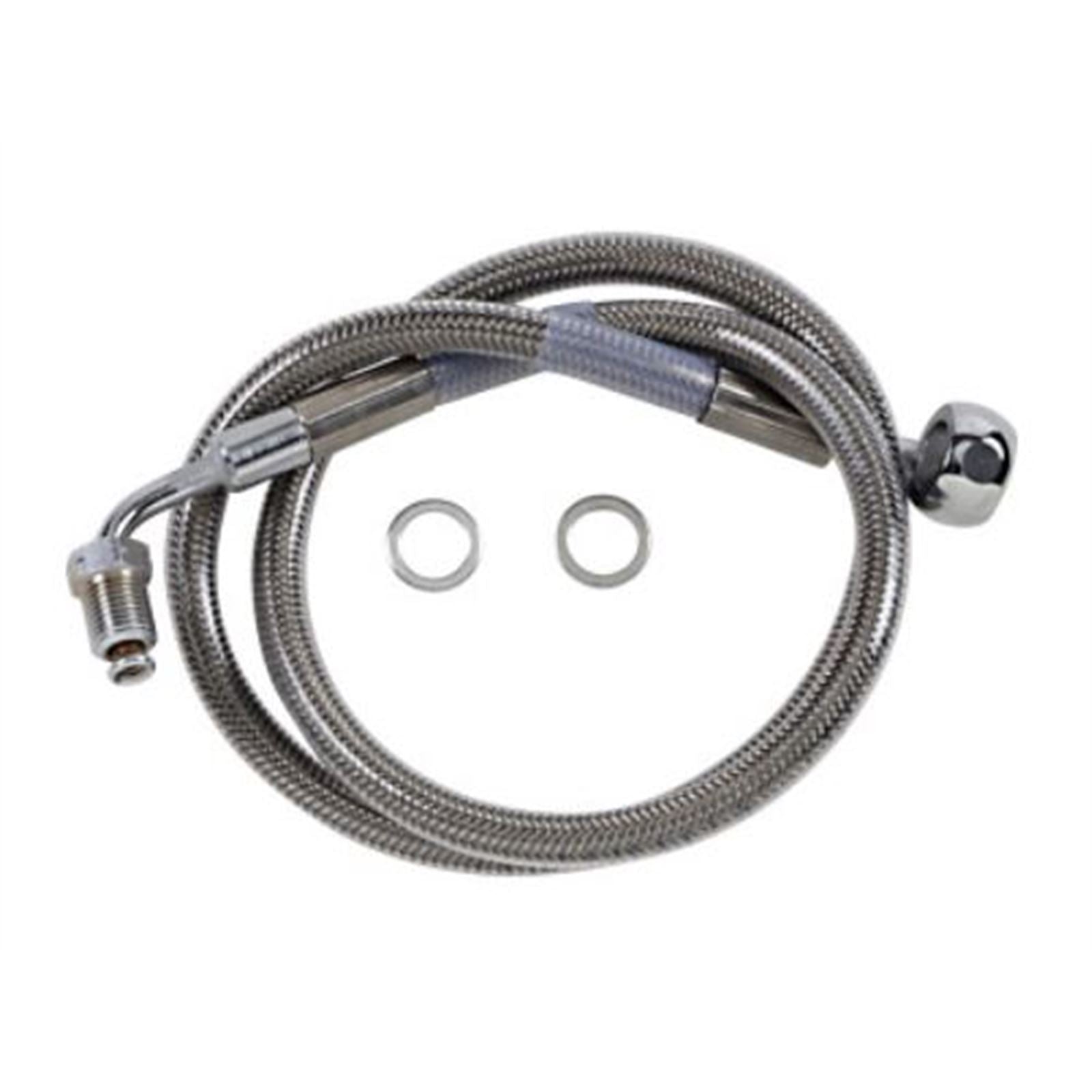 Drag Specialties Brake Line - 18- Softail - Stainless Steel +6" 1741-5803_725007