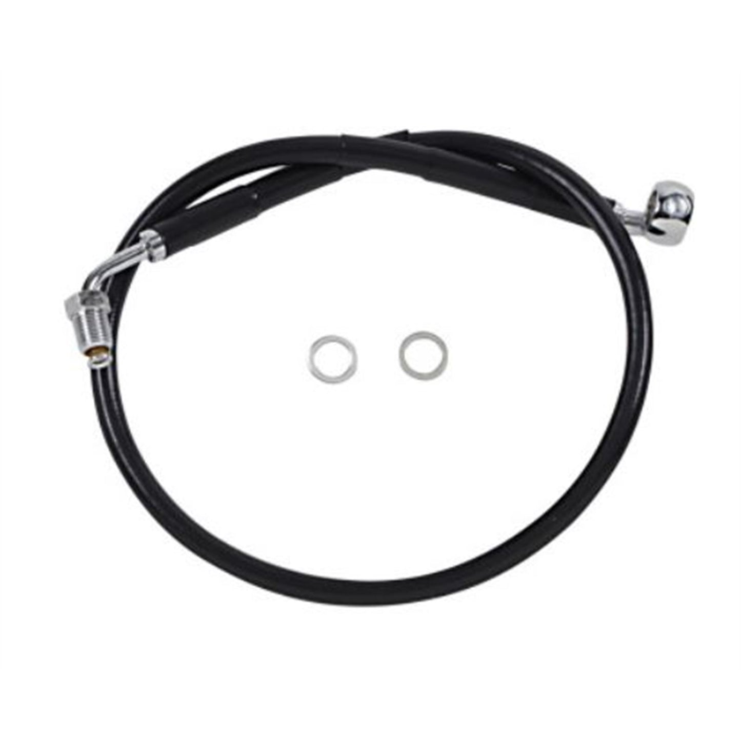 Drag Specialties Brake Line - 18- Softail - Black +2" 1741-5807_725013