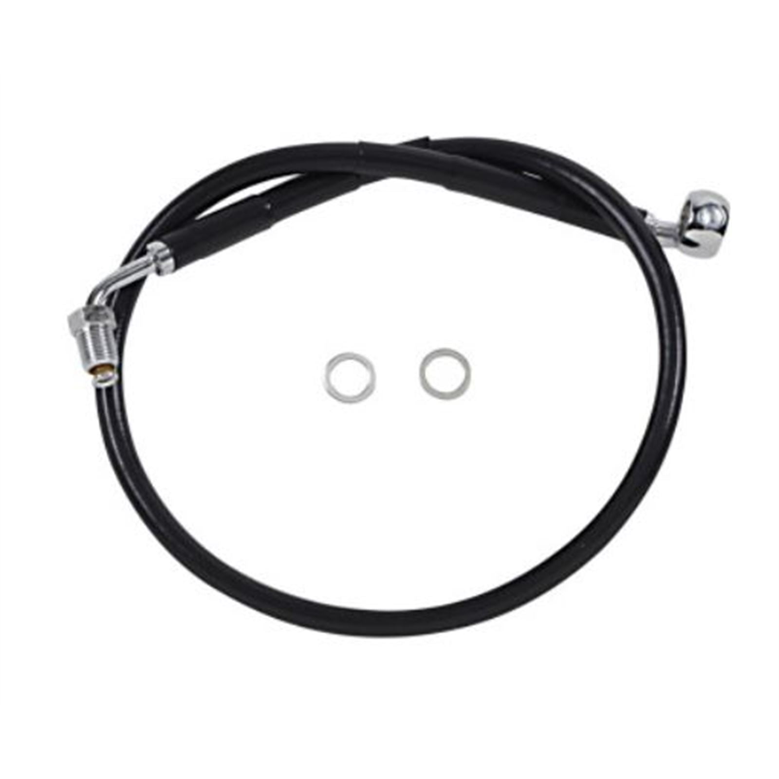 Drag Specialties Brake Line - 18- Softail - Black +2" 1741-5807_725013