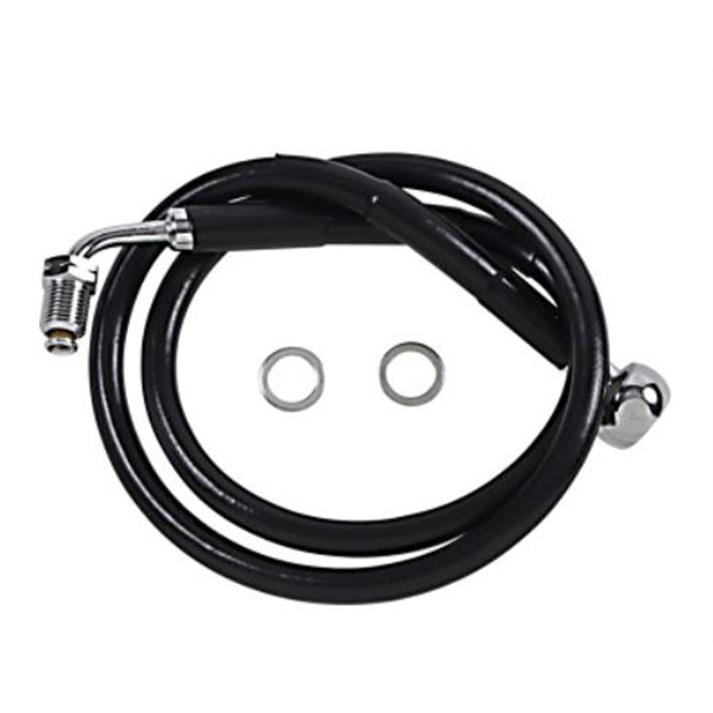 Drag Specialties Brake Line - 18- Softail - Black +6" 1741-5809_725015